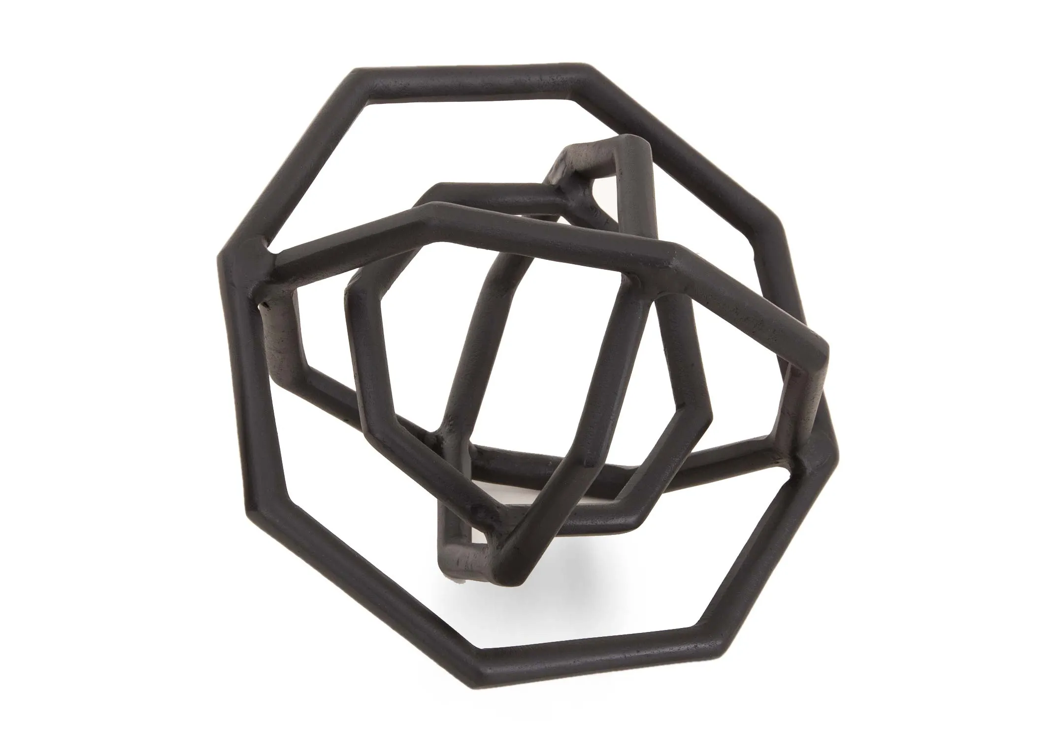 A dimension image of the Black Deco Orb with 20cm x 20cm