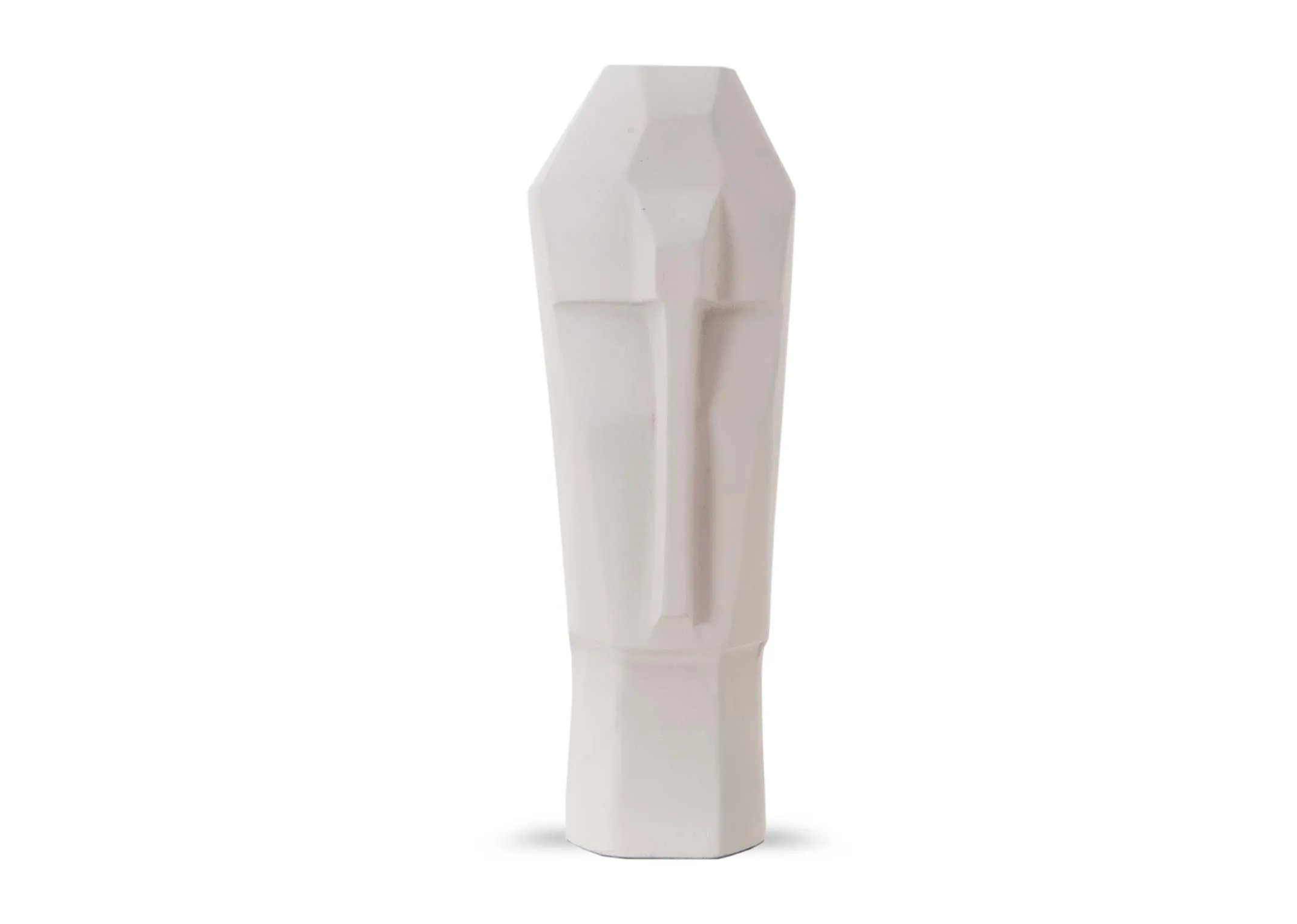 A dimension image of the White Deco Face Ornament with 12.5cm x 10cm x 37cm