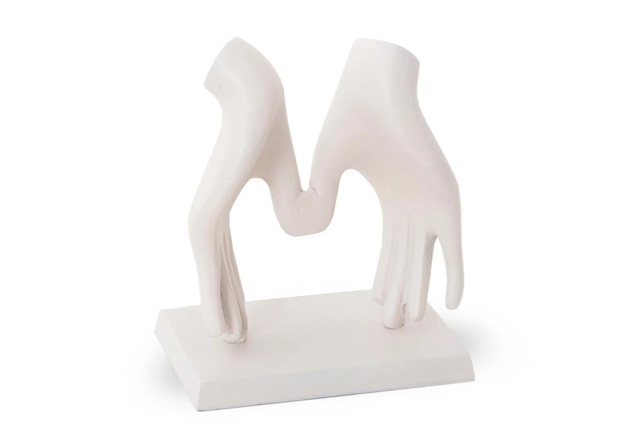 A dimension image of the White Hand Sculpture with 17.5cm x 10cm x 20cm