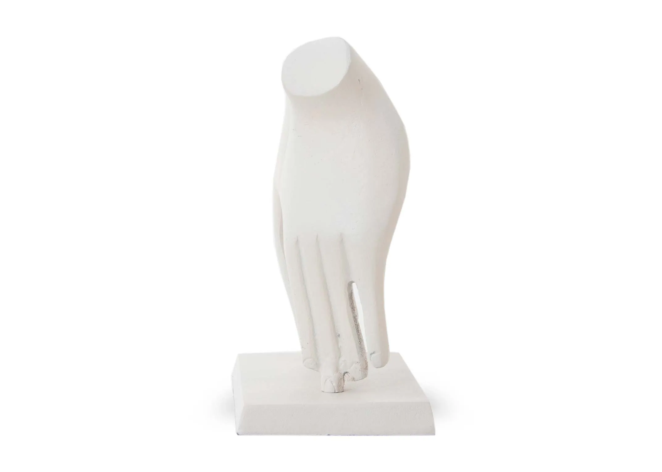 A dimension image of the White Large Sculpture with 22cm x 13cm x 28cm