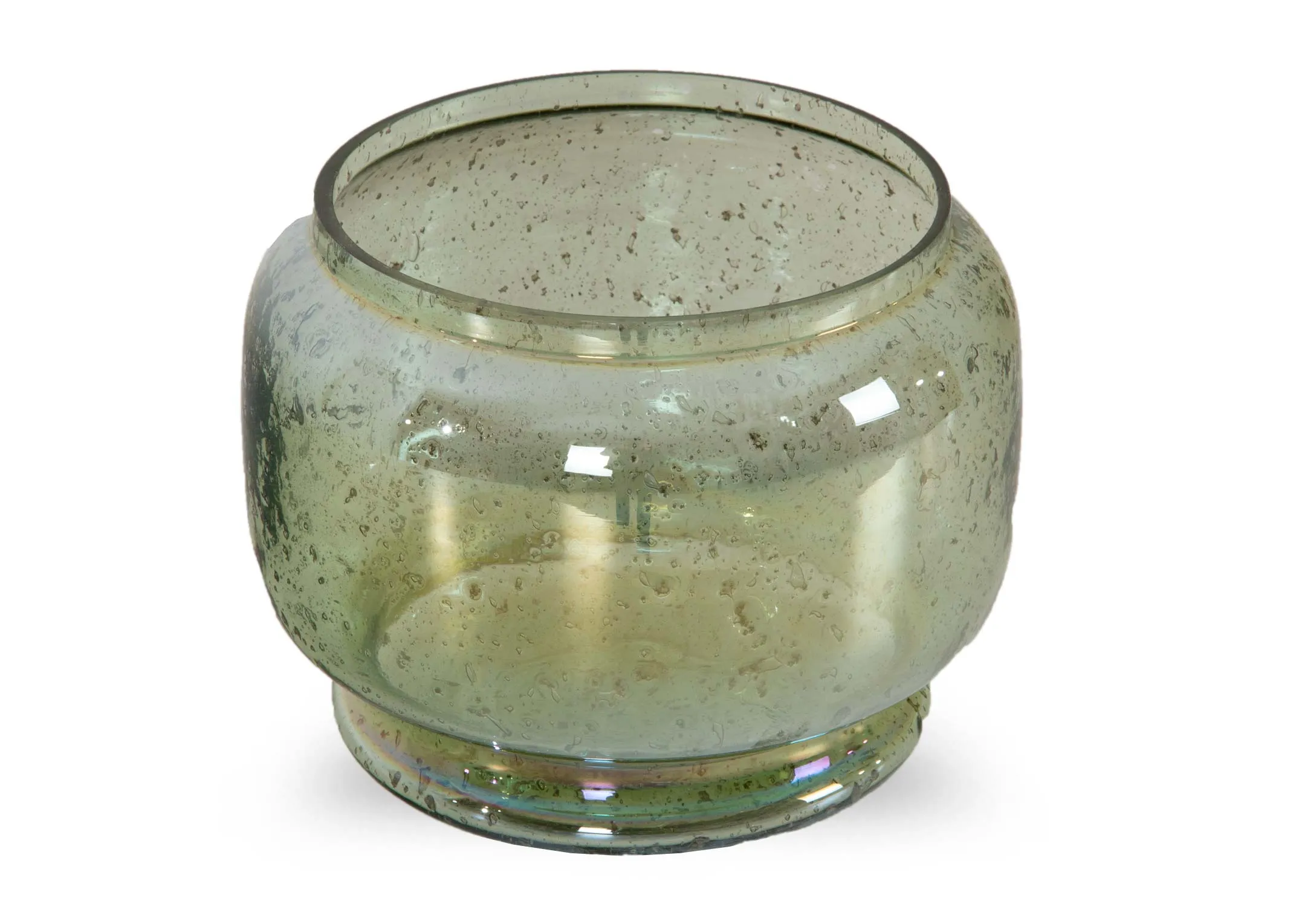 Green Glass Vase - Lotus