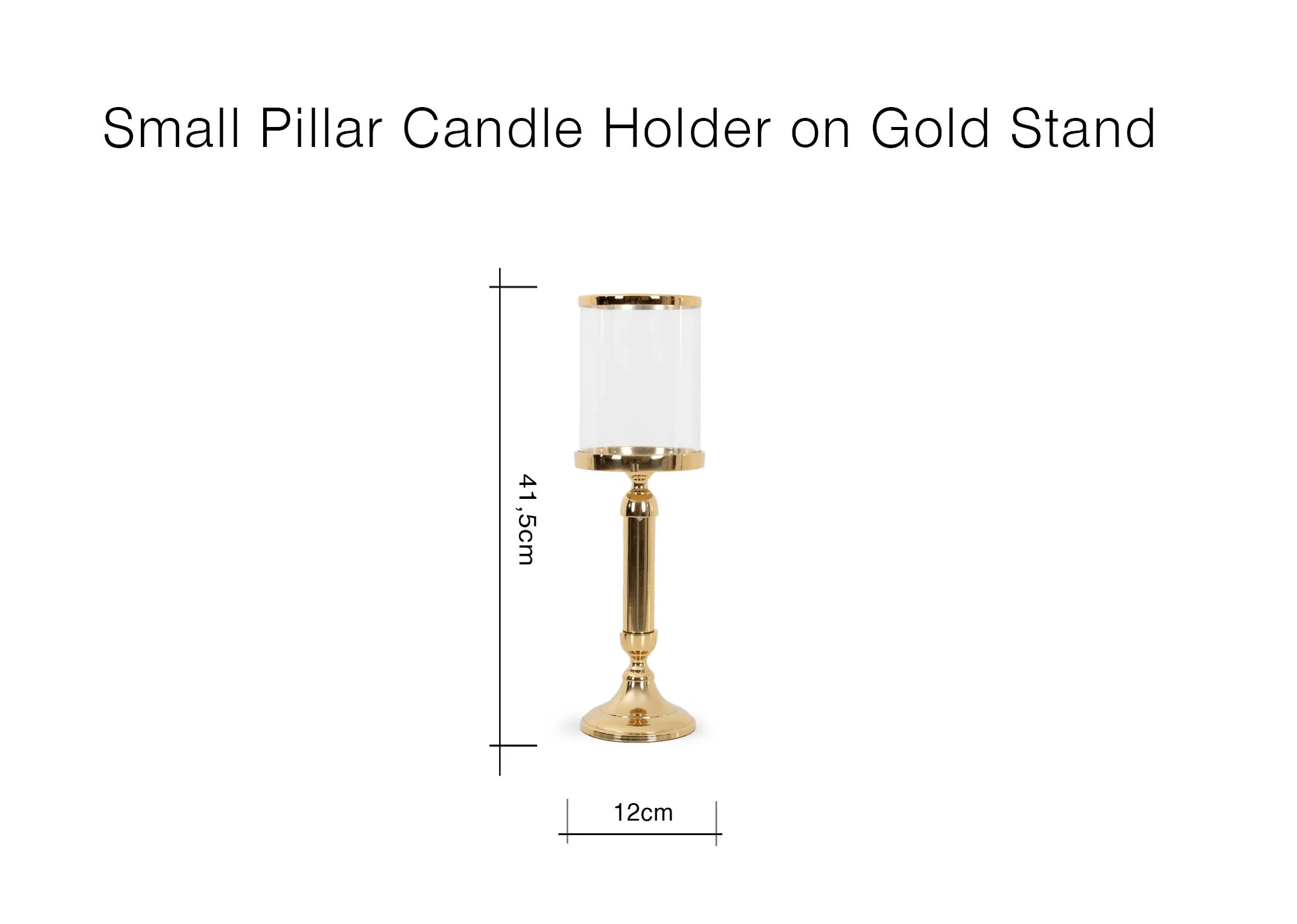 A lifestyle image of a Sideboard with sitting reindeer ornament & Medium & Small Pillar Candle Holders.
