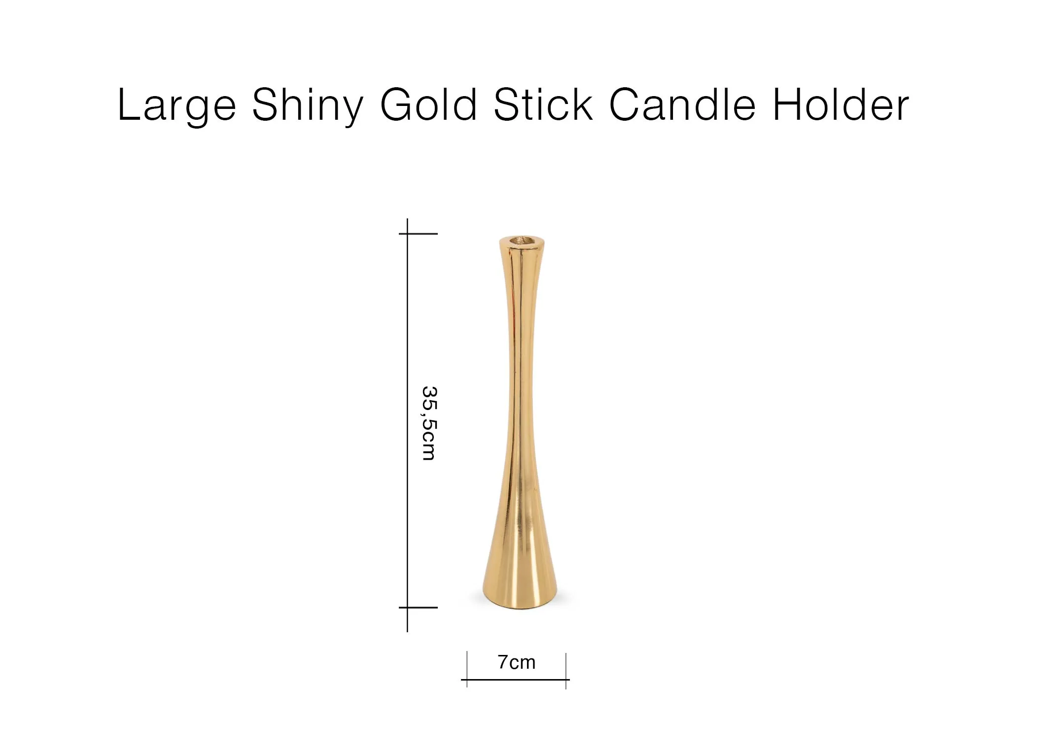 A lifetsyle image of the Medium lareg & small shiny candle holders on a tray with lush garland.