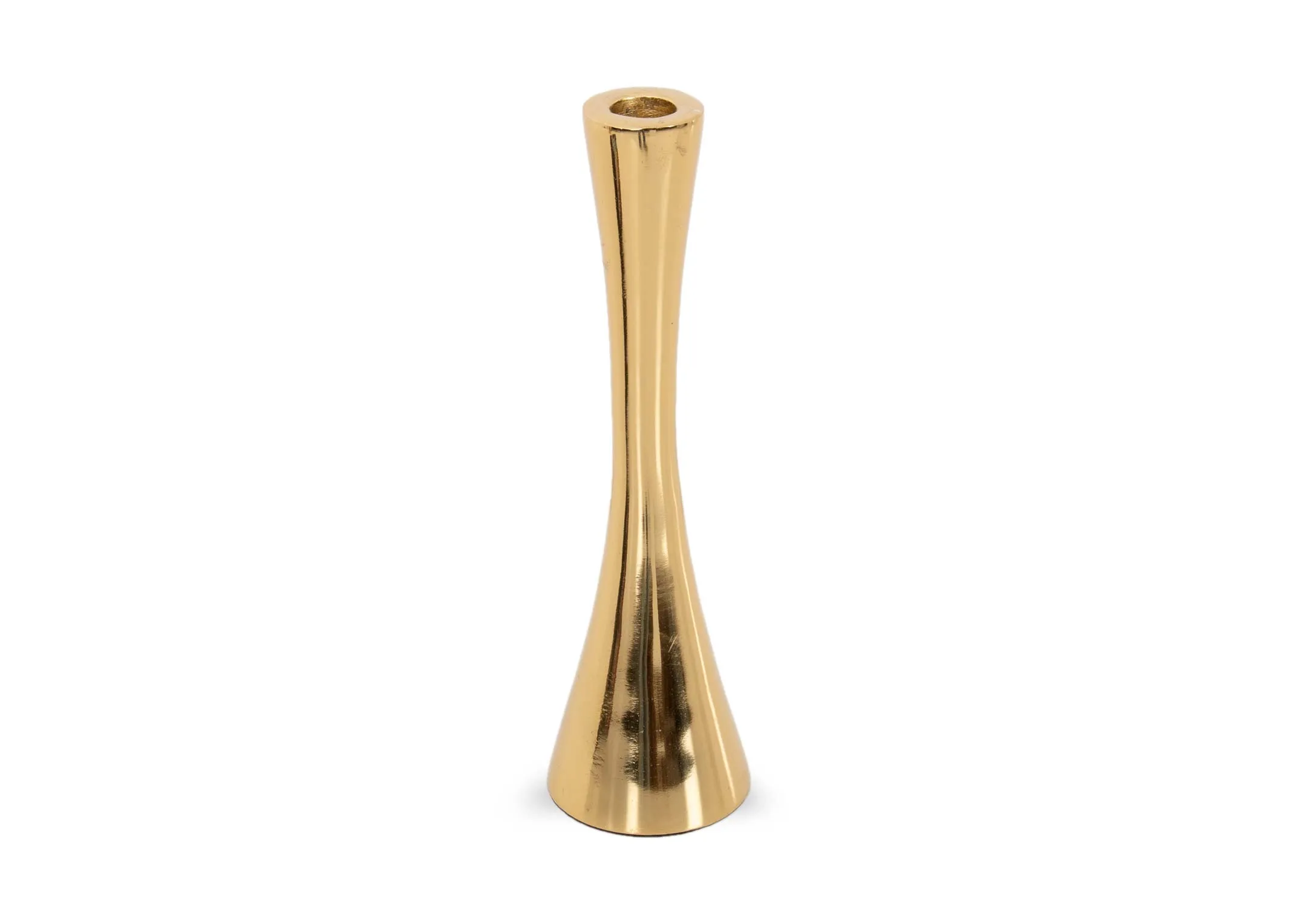 Medium Shiny Gold Single Stick - Christmas Candle Holder