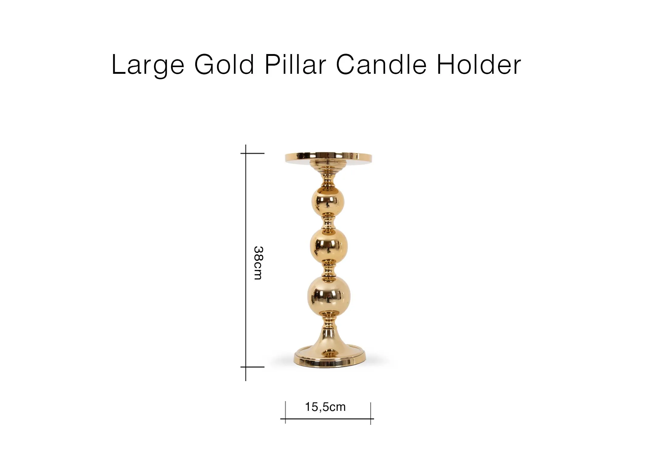 A lifestyle image of the Hampton Console table with Gold Pillar Candle holders with kavandu vase.