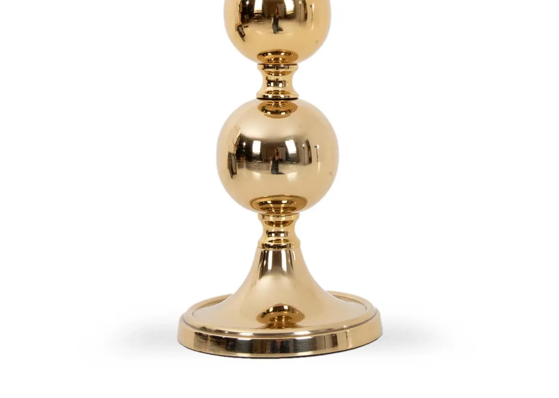 A dimension image of the Large Gold Pillar Candle Holder with 15.5cm x 38cm