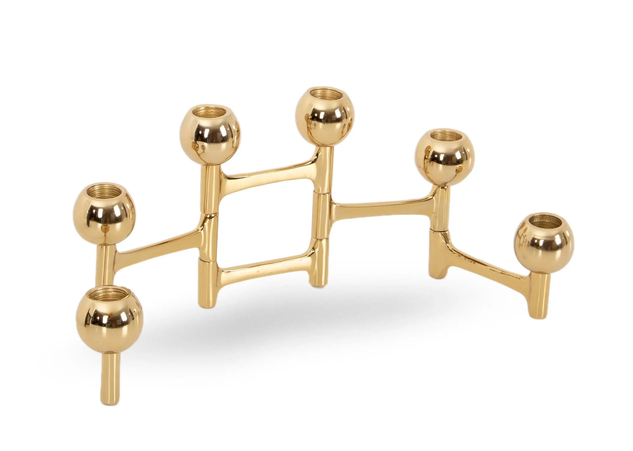 A dimension image of the Gold Folding Candleholder with 48cm x 16cm