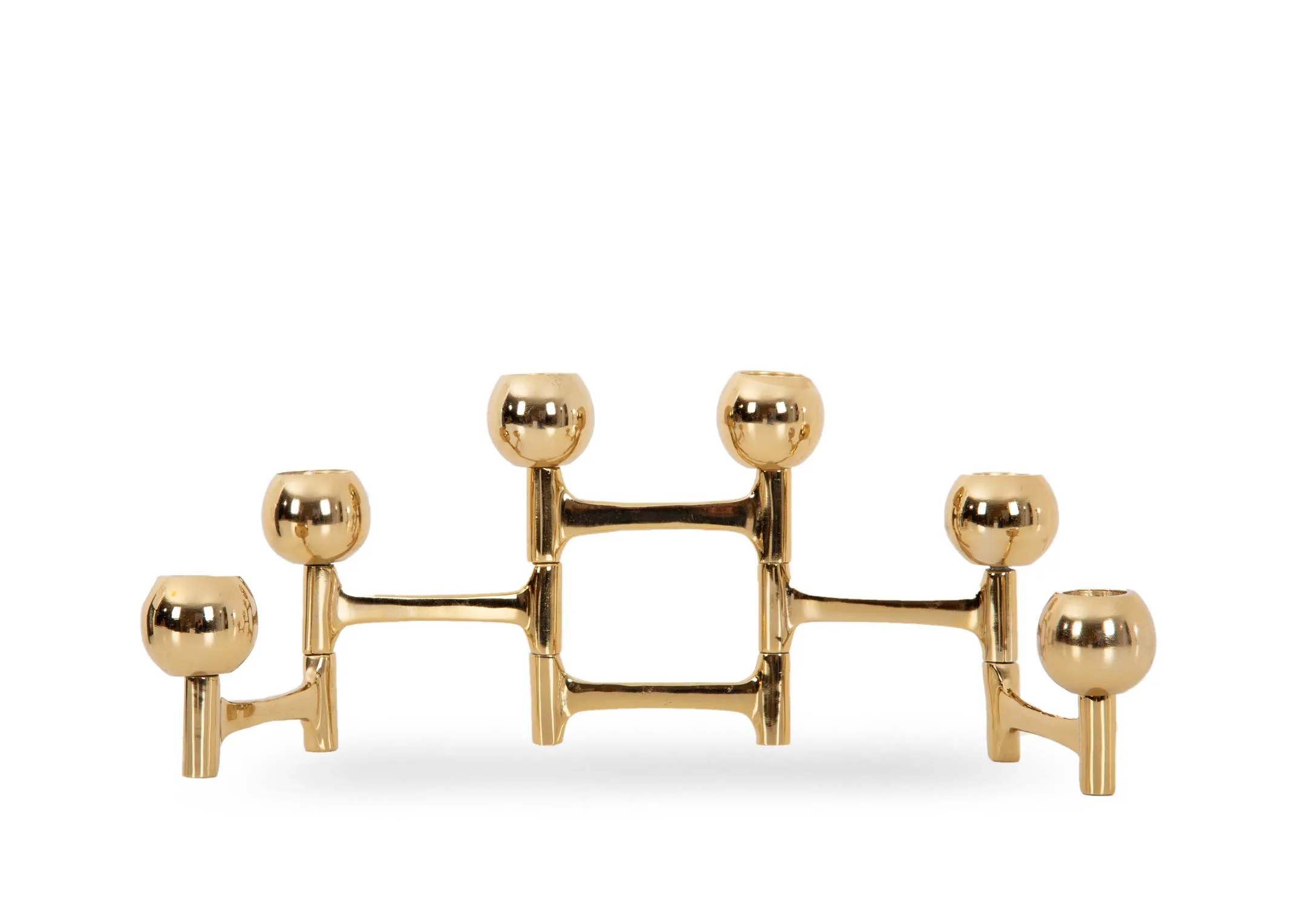 A dimension image of the Gold Folding Candleholder with 48cm x 16cm