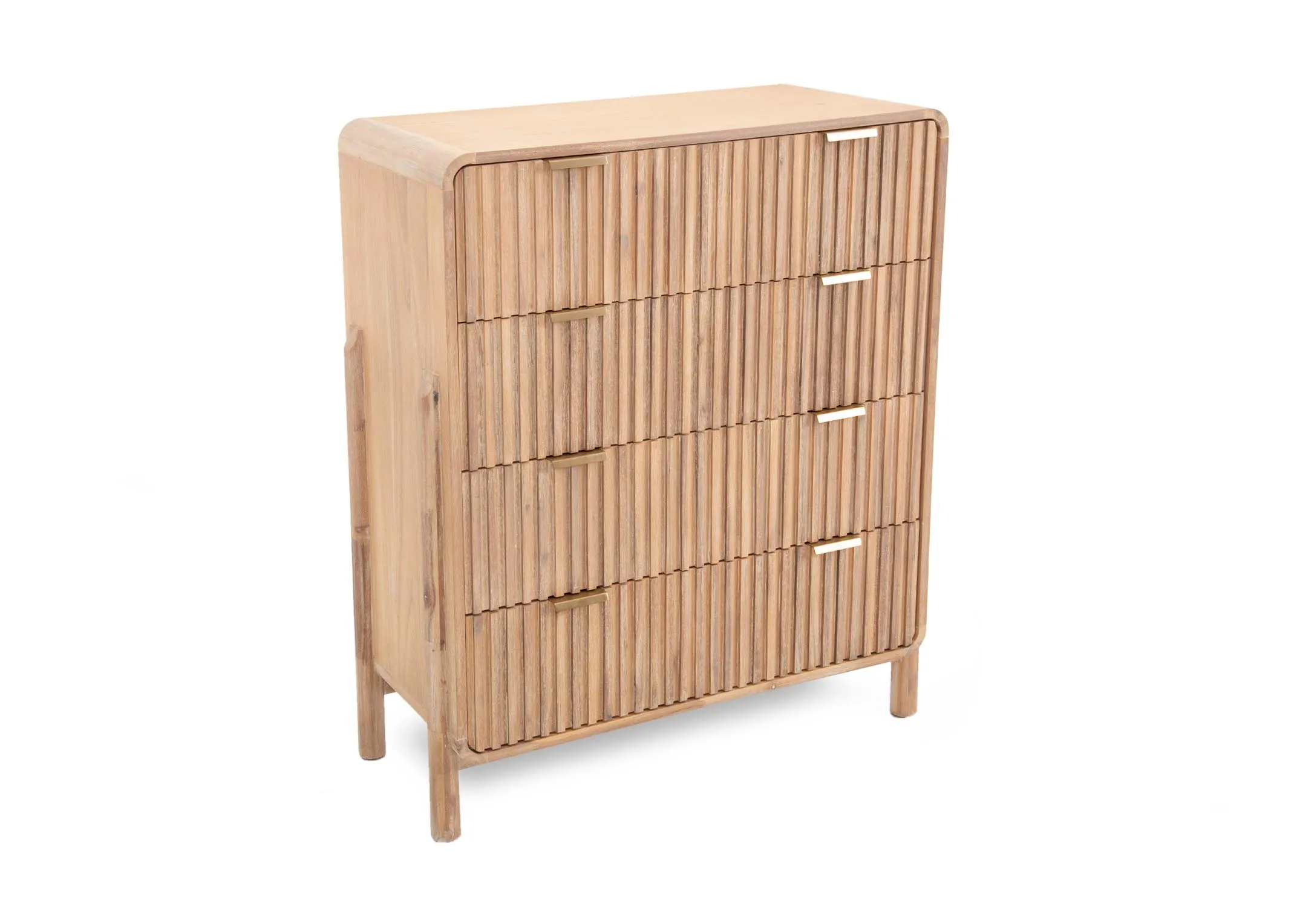 4 Drawer Acacia Tallboy - Milo