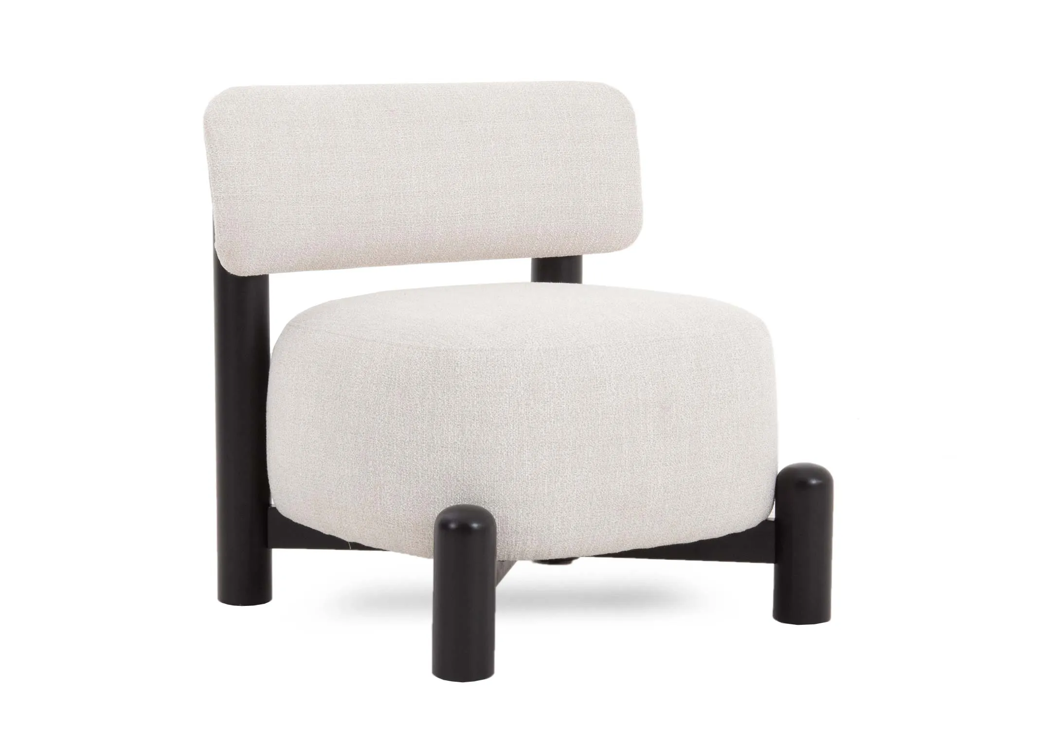 Off-White Fabric Accent Chair - Ember