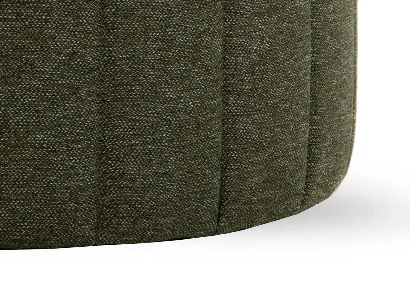 A dimension image of the Alexo Green Fabric Footstool with 56cm x 36cm