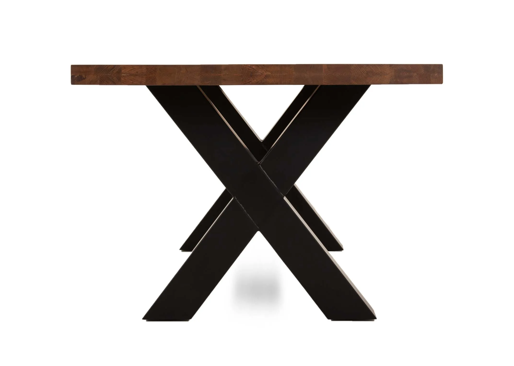 A dimension image of the Davos Chestnut Table with 180cm x 90cm x 77cm