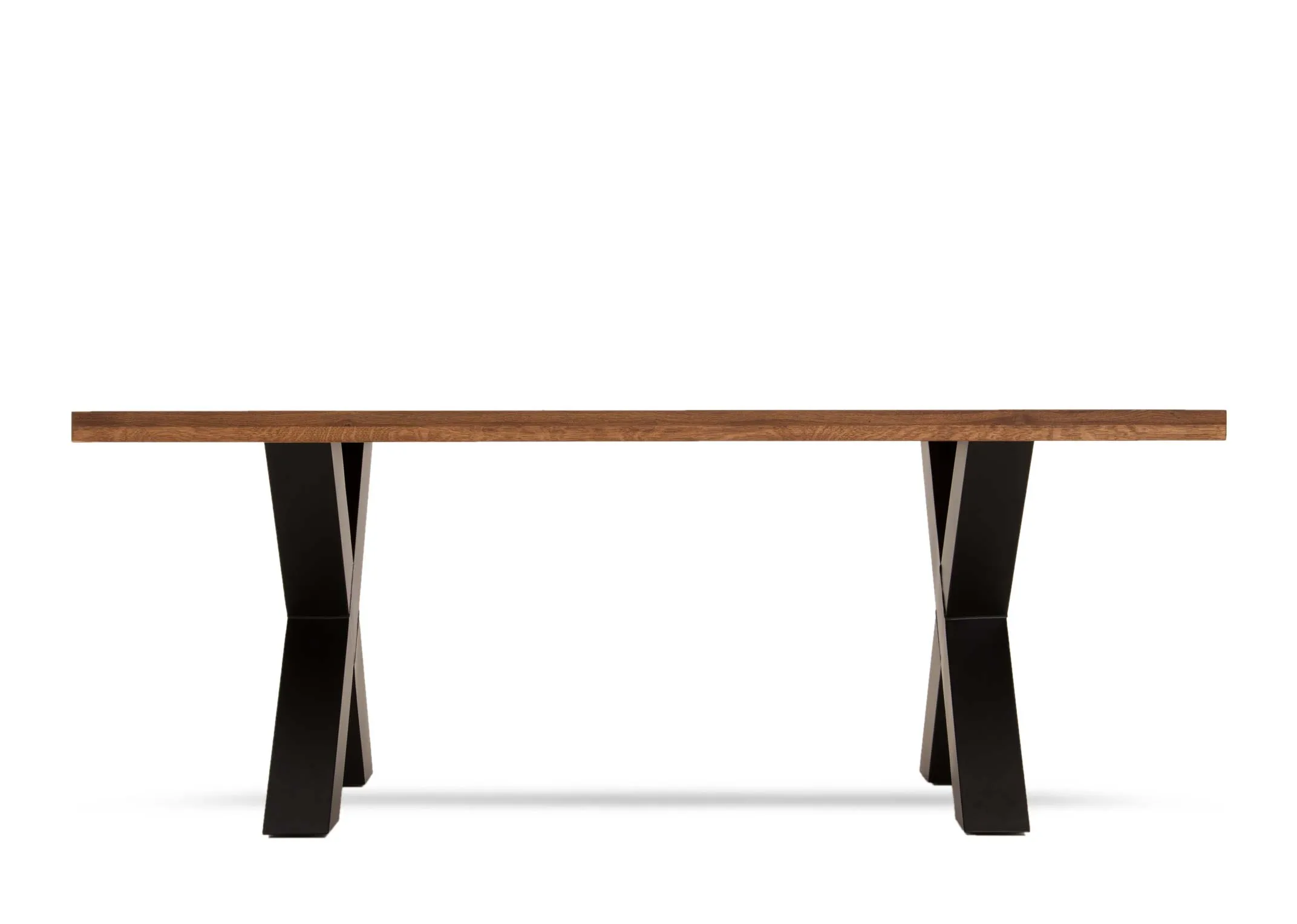 A dimension image of the Davos Chestnut Table with 200cm x 100cm x 77cm