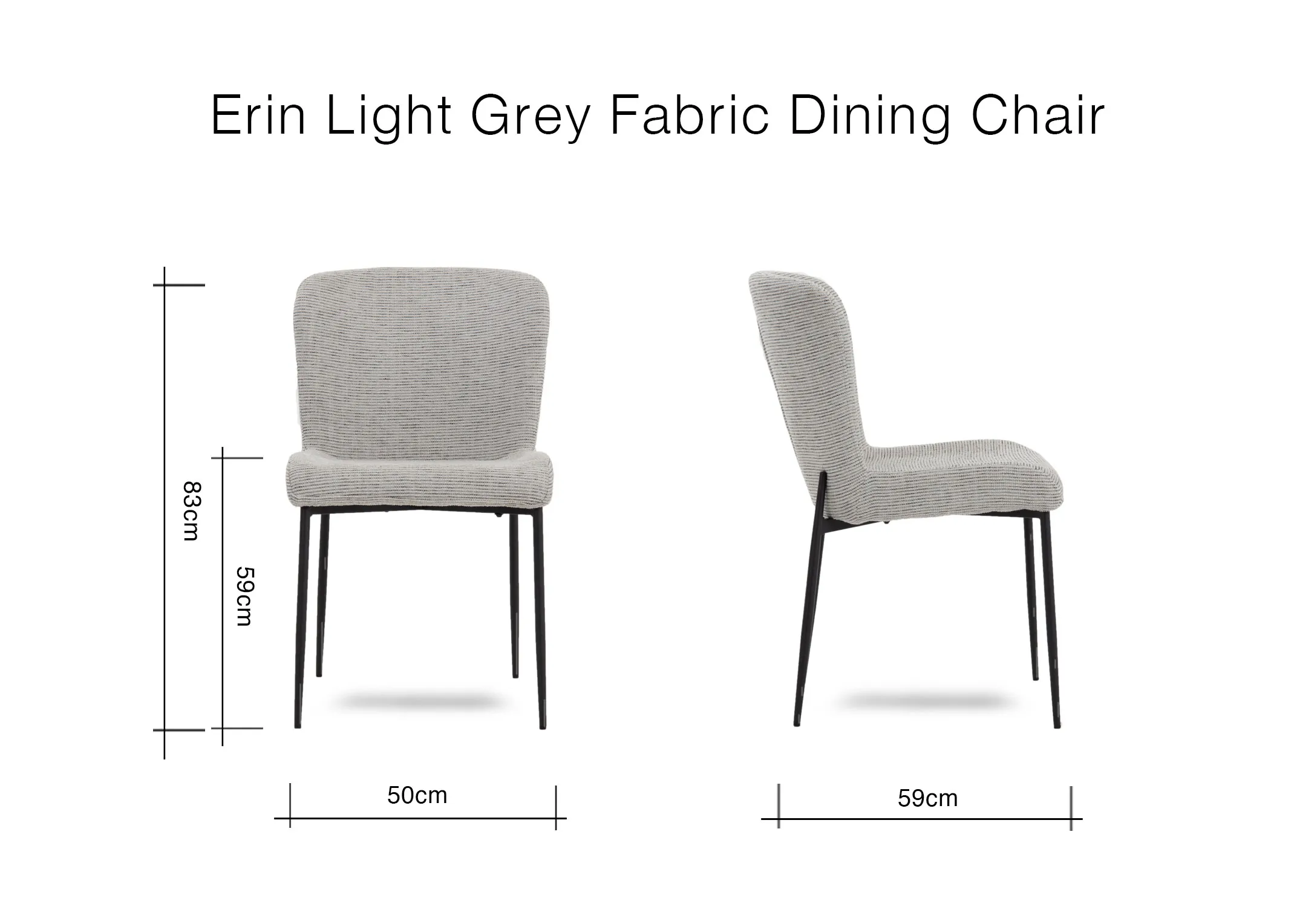 A lifetsyle image of a kitchen setting with Turin table & Erin chairs.