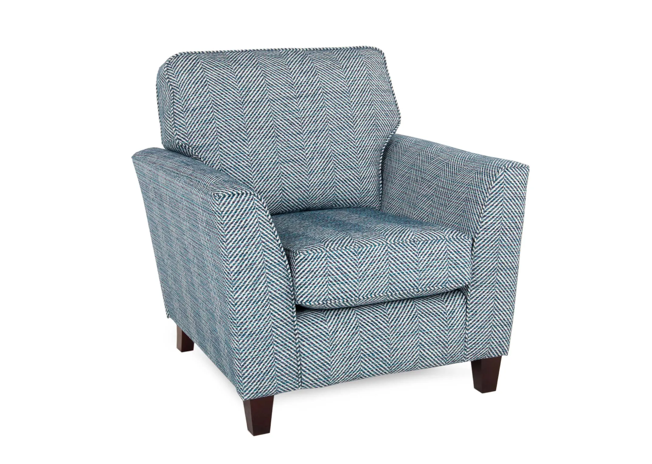 Teal Fabric Accent Armchair - Sandrine