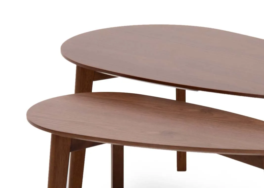 Nest of 2 Walnut Coffee Tables - Henry