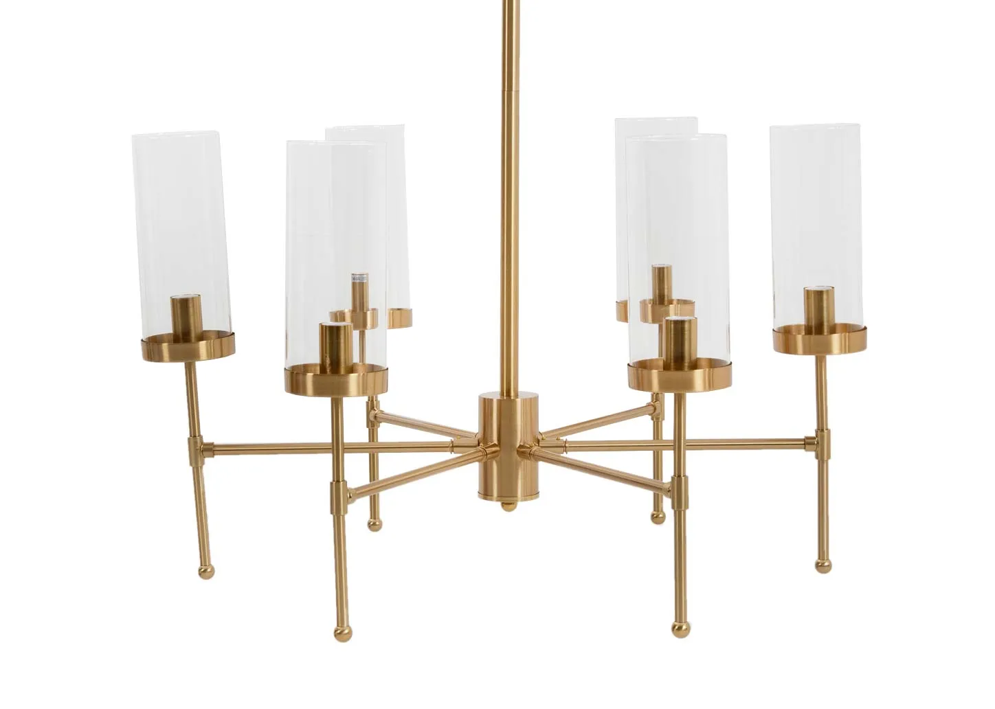 Gold Ceiling Light with 6 Candle Shades - Elva