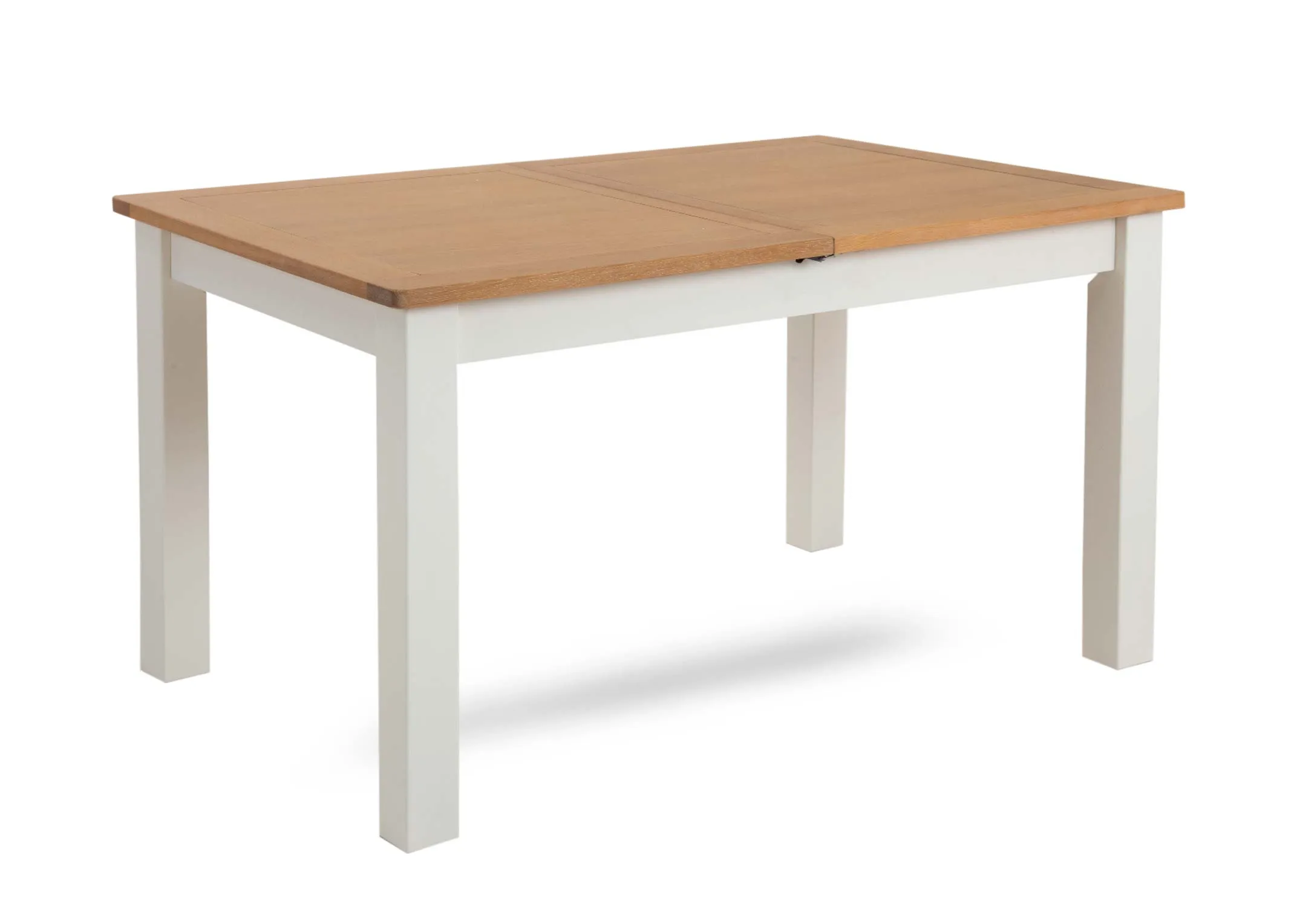White & Oak Extendable Dining Table - Barleycove
