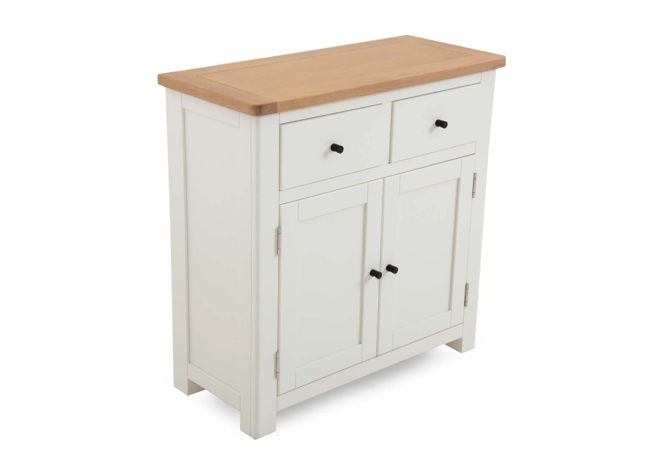 2 Drawer 2 Door White & Oak Sideboard - Barleycove