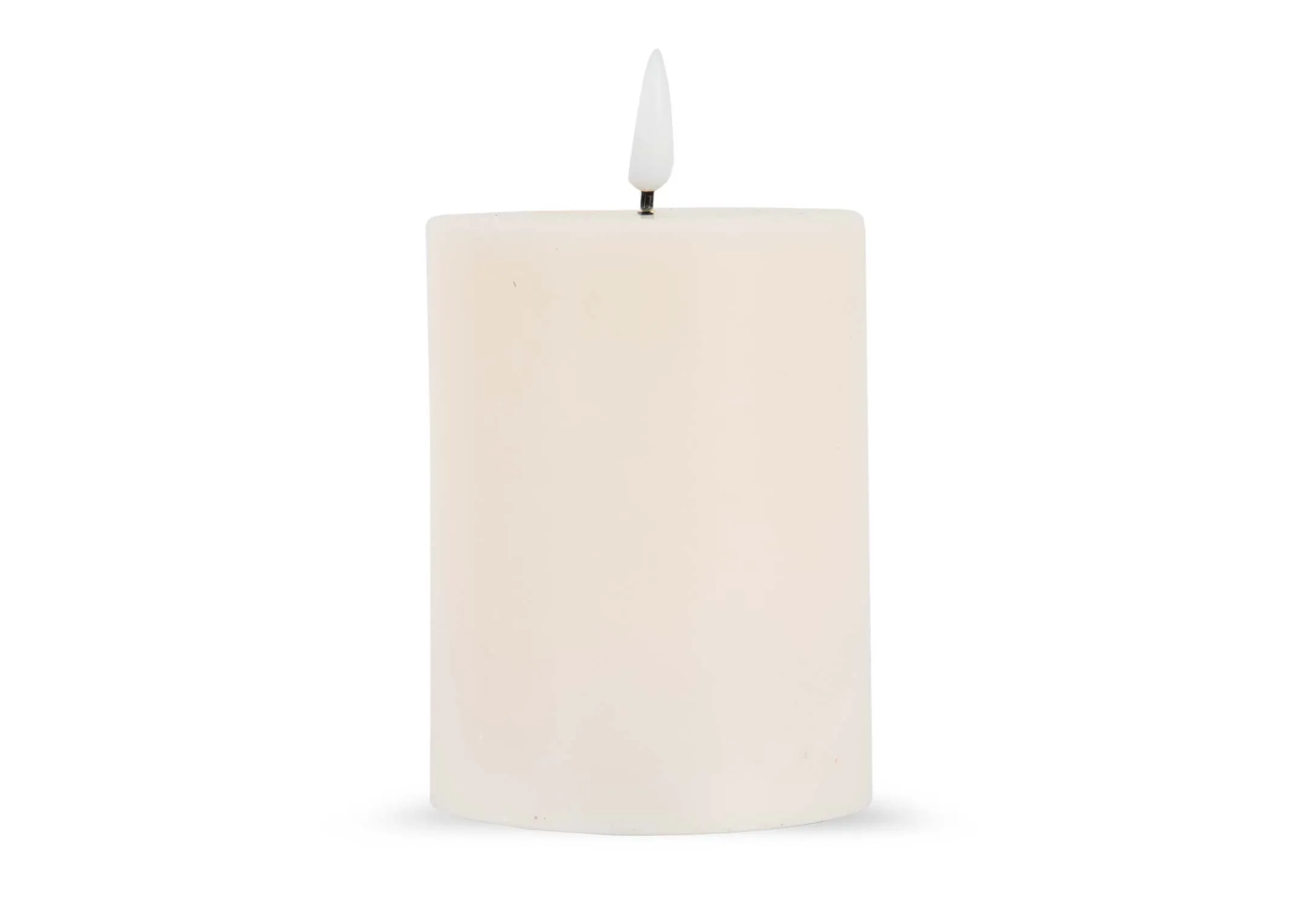 A dimension image of the LED Cream Candle with 7.5cm x 10cm