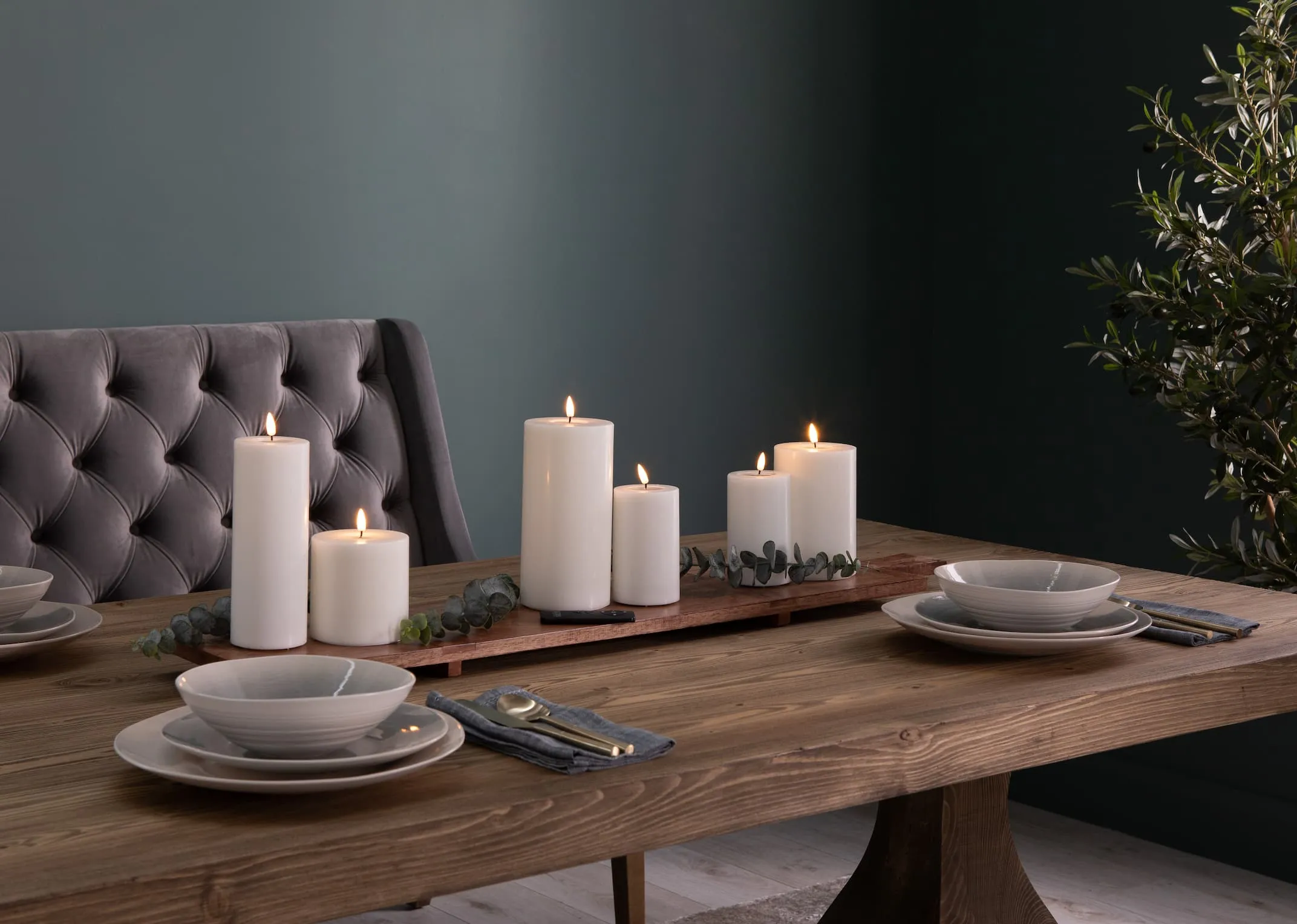 XSmall Slim Cream LED Candle - Deluxe