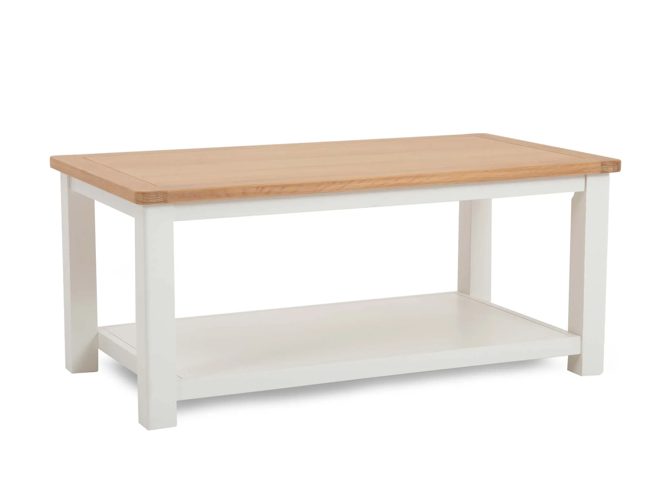 White & Oak Coffee Table - Barleycove