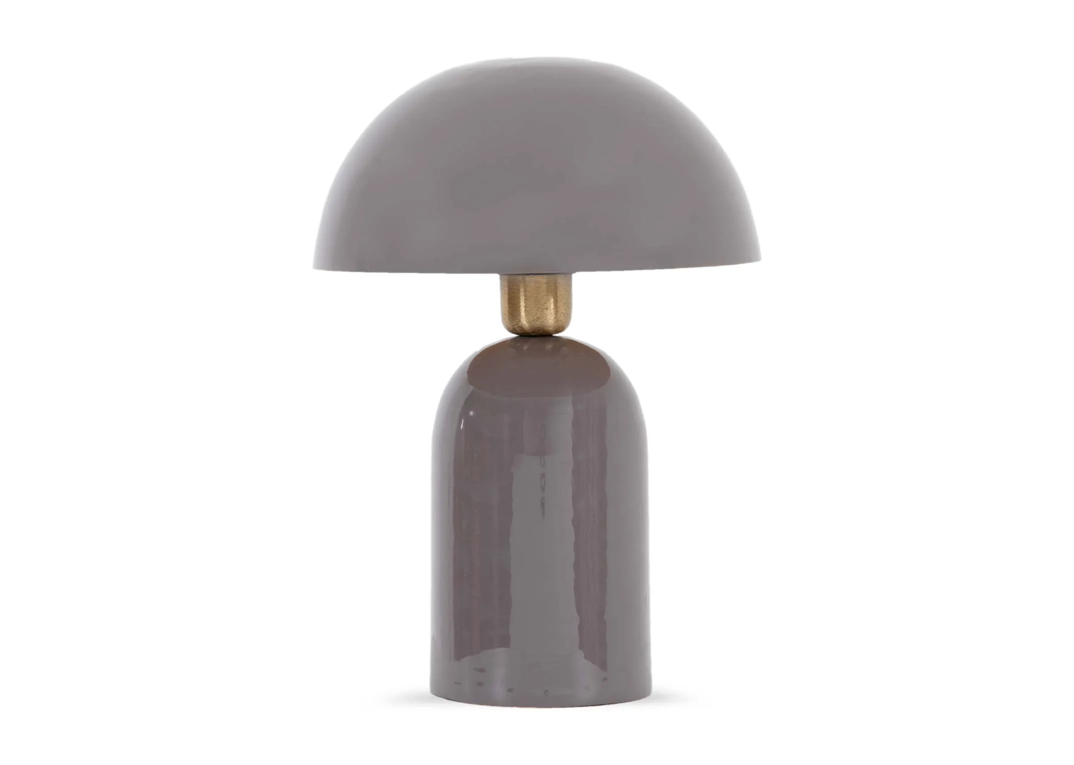 A grey enamel table lamp from EZ Livings ridley range. Front view.