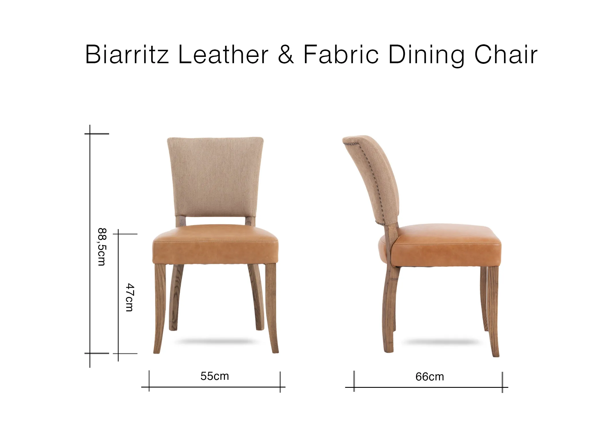A lifestyle image of the Biarritz dining chair with matching table.