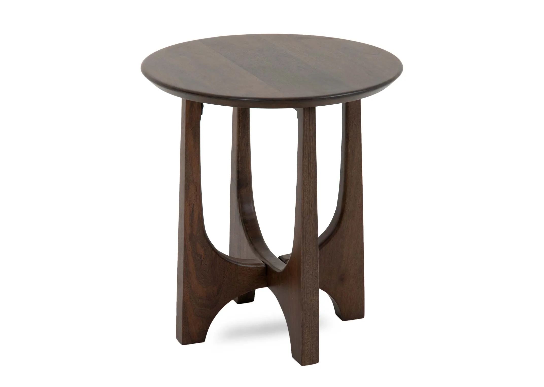 Round Dark Wood Side Table Ace EZ Living Furniture
