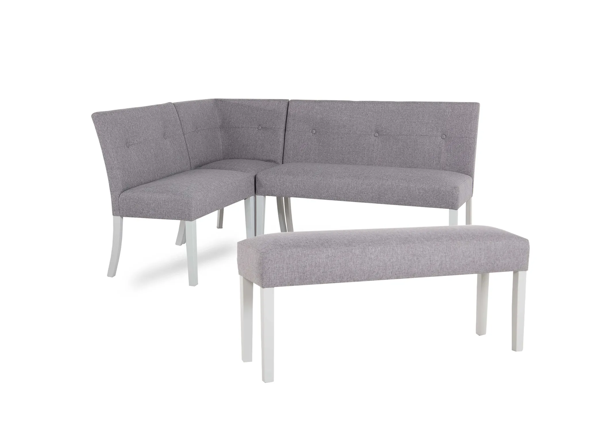Grey Fabric Dining Bench Set - Georgia