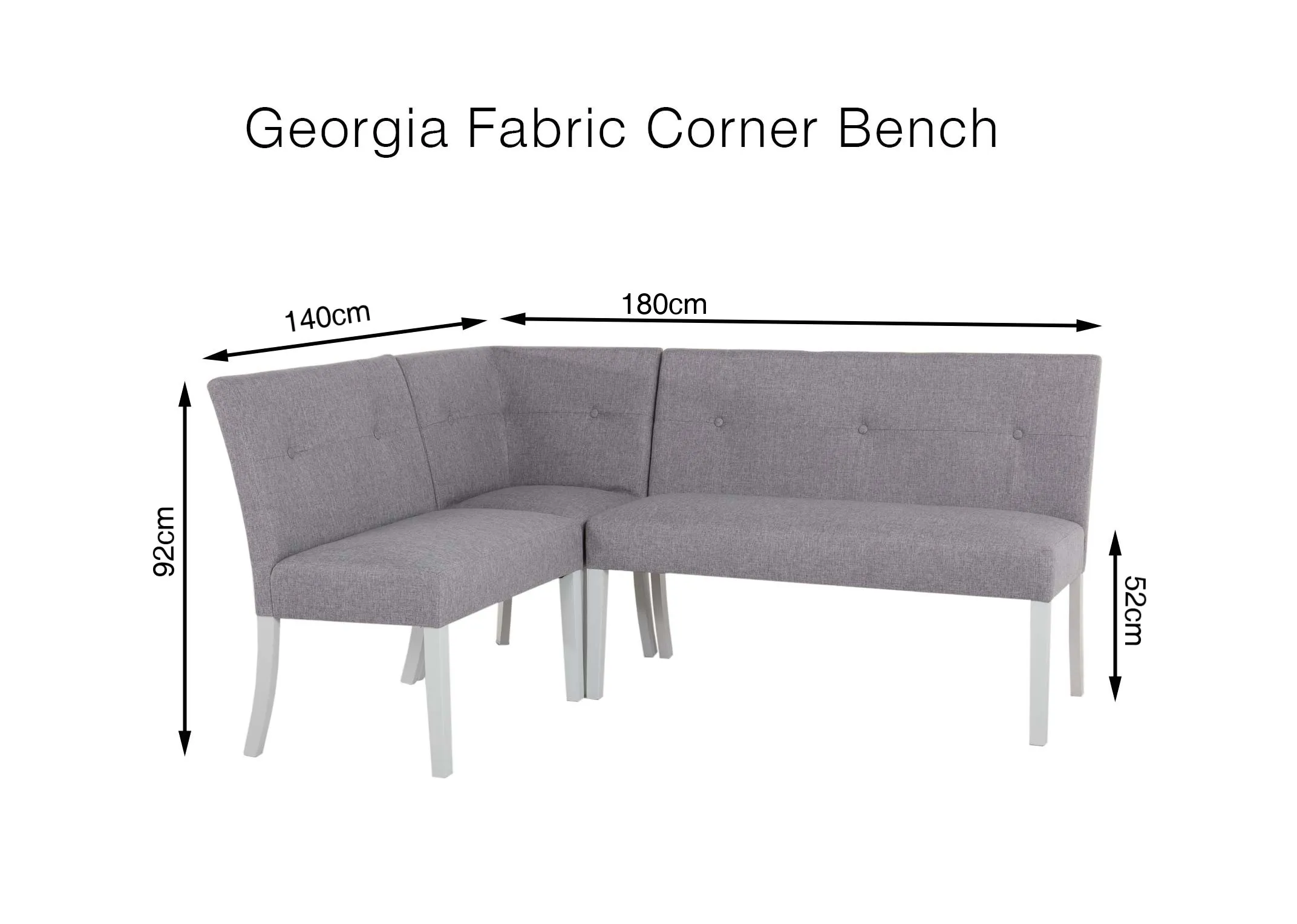 A lifestyle image of the Georgia Bench with bench and dining chairs from EZ Living Furniture.