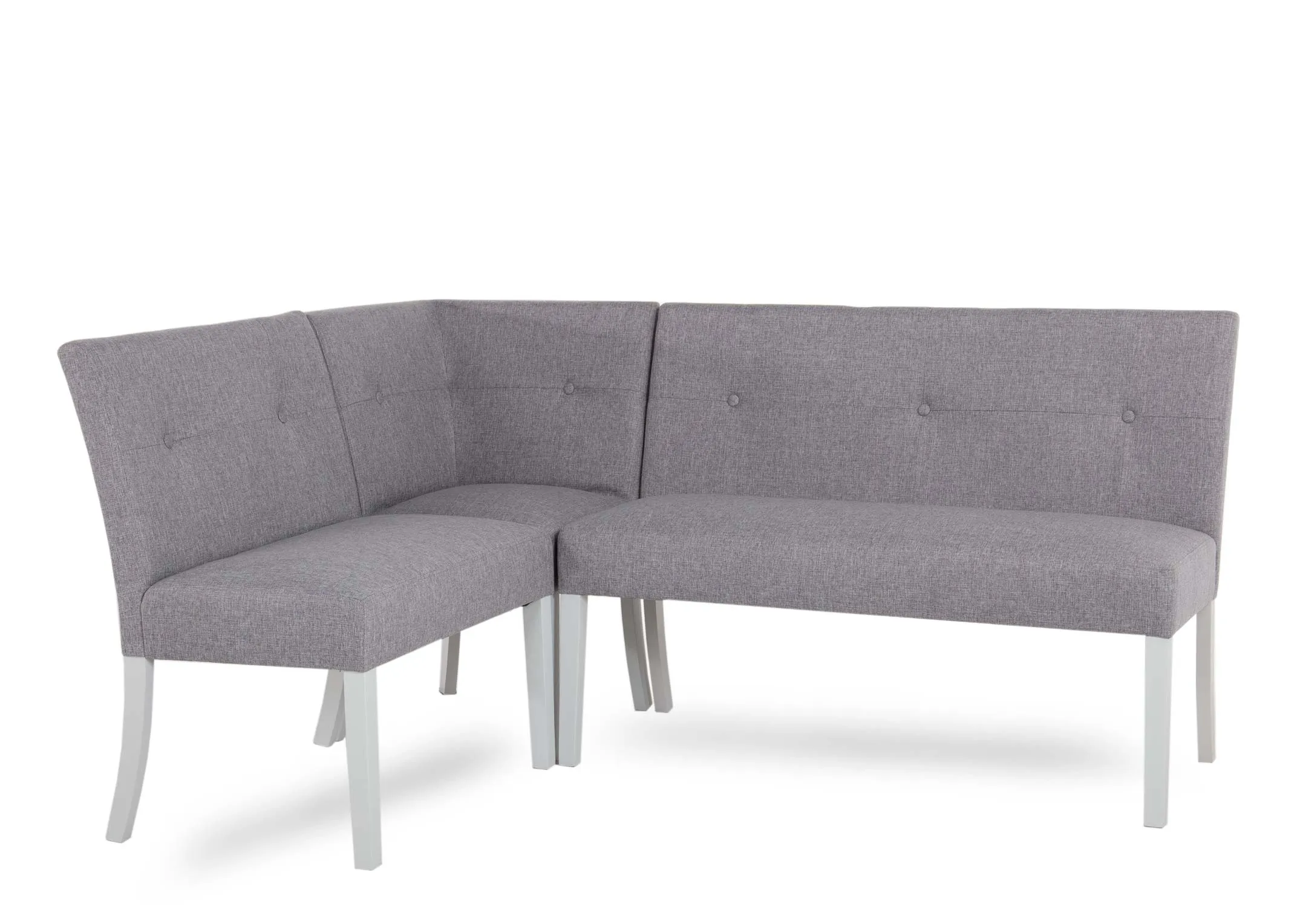 A dimension image of the Georgia Grey corner bench with 180cm x 140cm x 92cm x 52cmSH