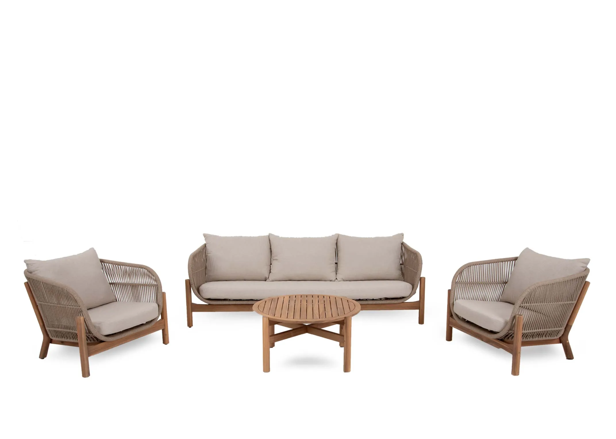 3 Seater & 2 Armchairs and Coffee Table Lounge Set - La Palma