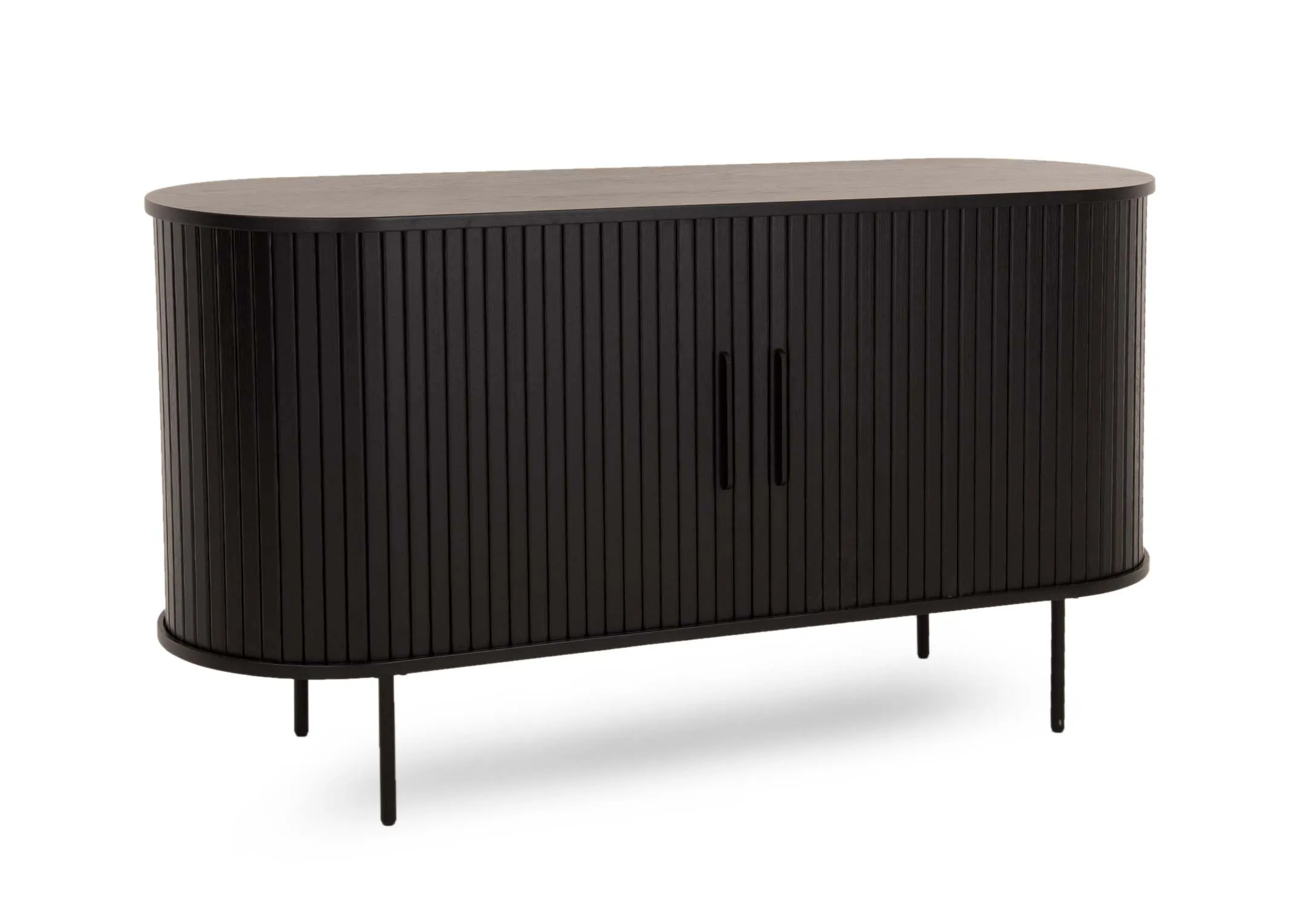 Black Oak Tambour Door Sideboard - Nola