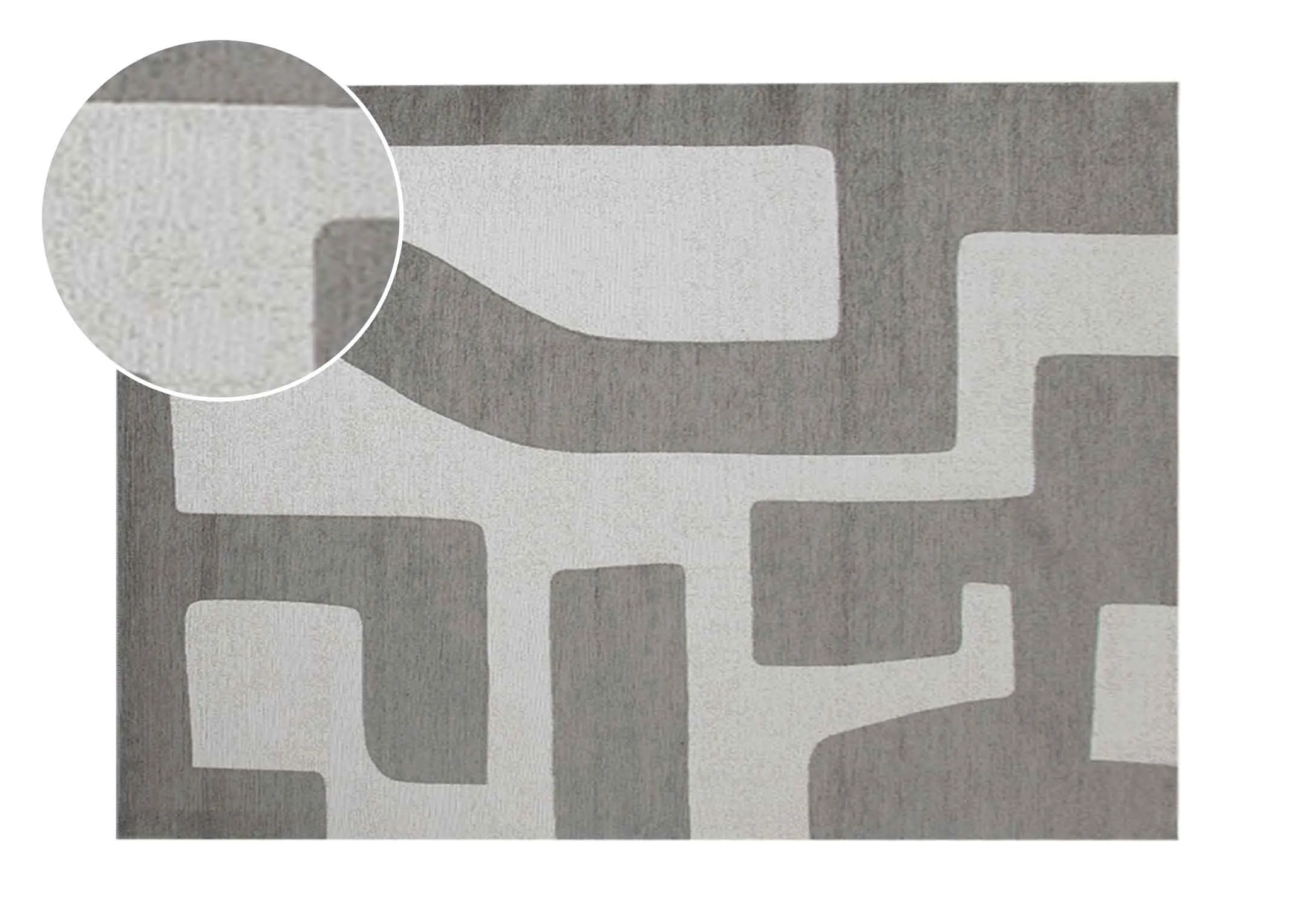 Grey Abstract 200cm x 290cm Large Rug - Charm