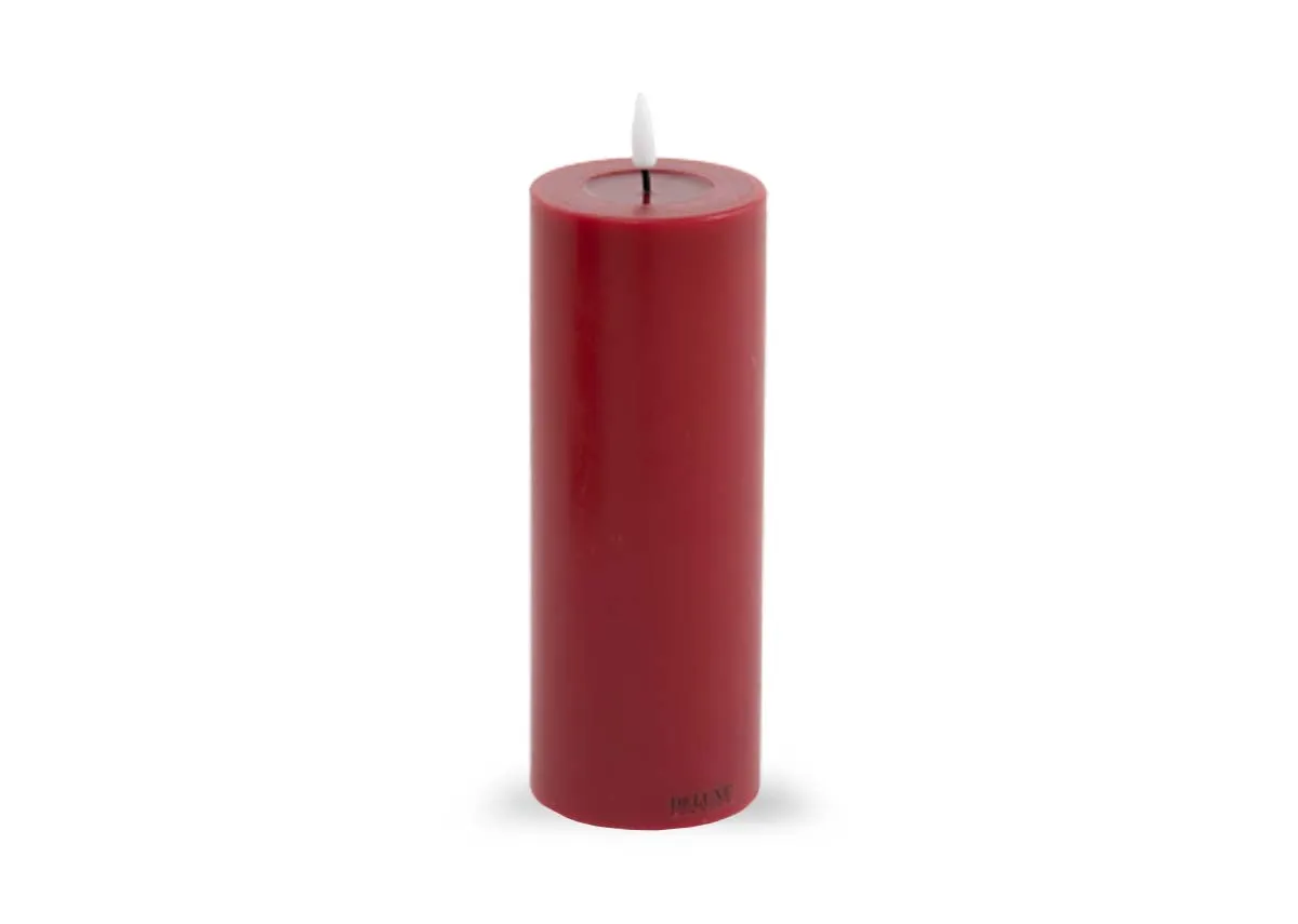 Large Red Slim LED Candle - Deluxe