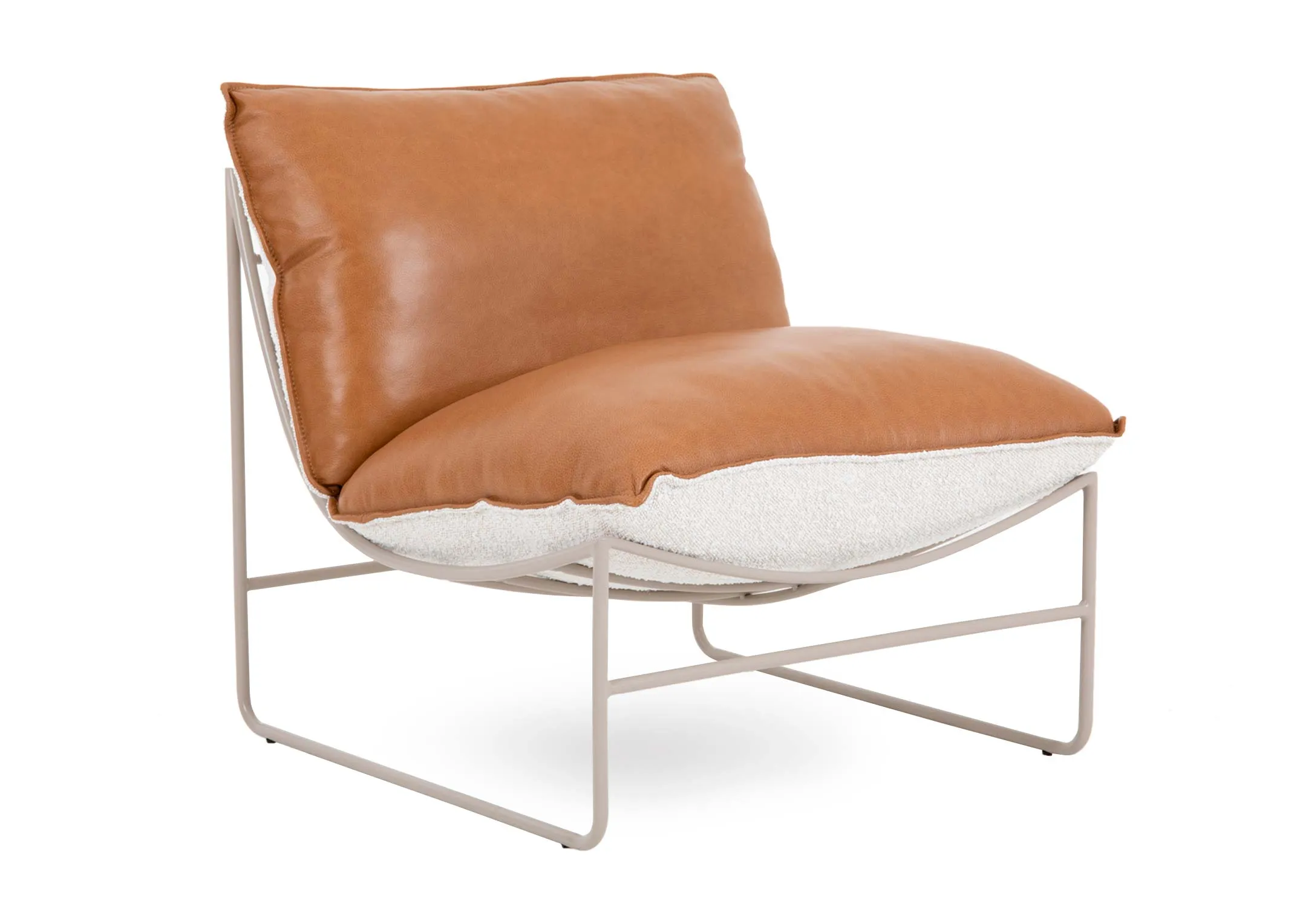 Brown Leather Occasional Chair - Glen
