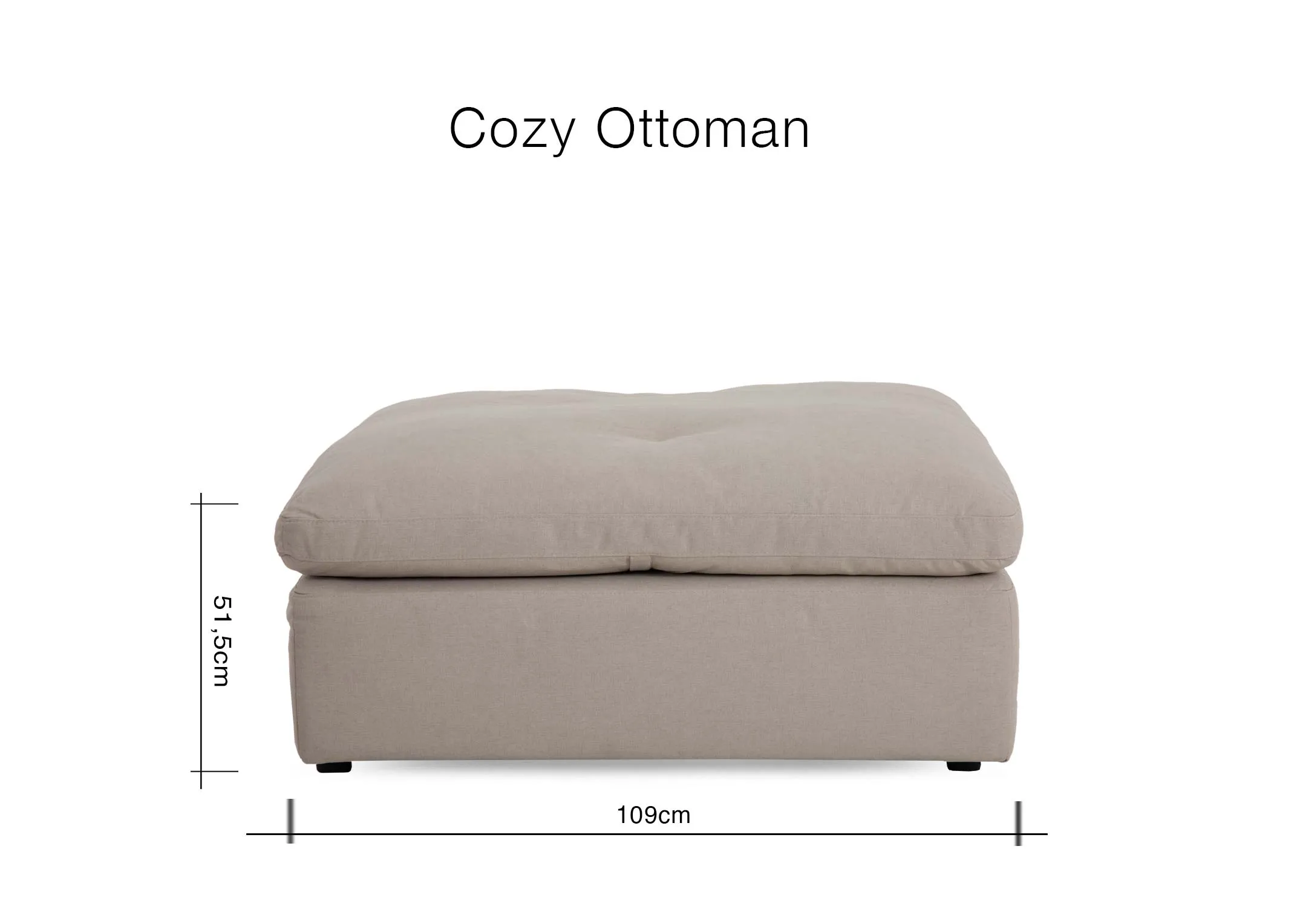 A lifestyle image of the Cozy Footstool with waffle throw and Cozy corner sofa.