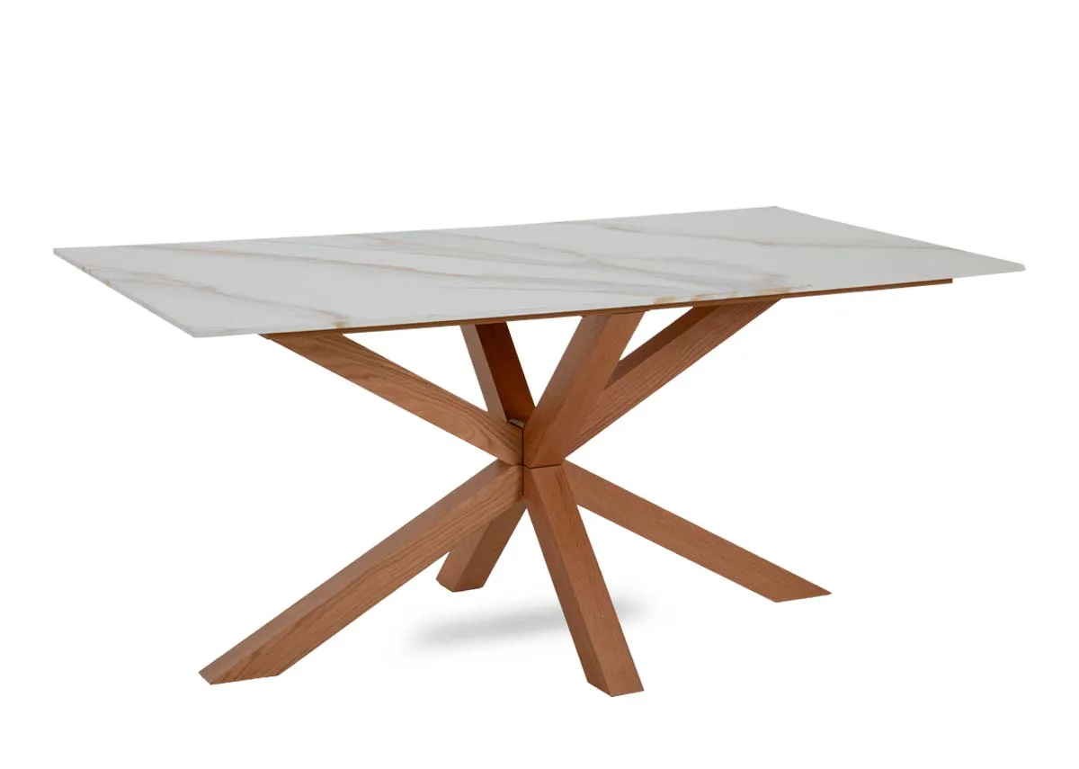 160cm Oak & Ceramic Dining Table - Ravello