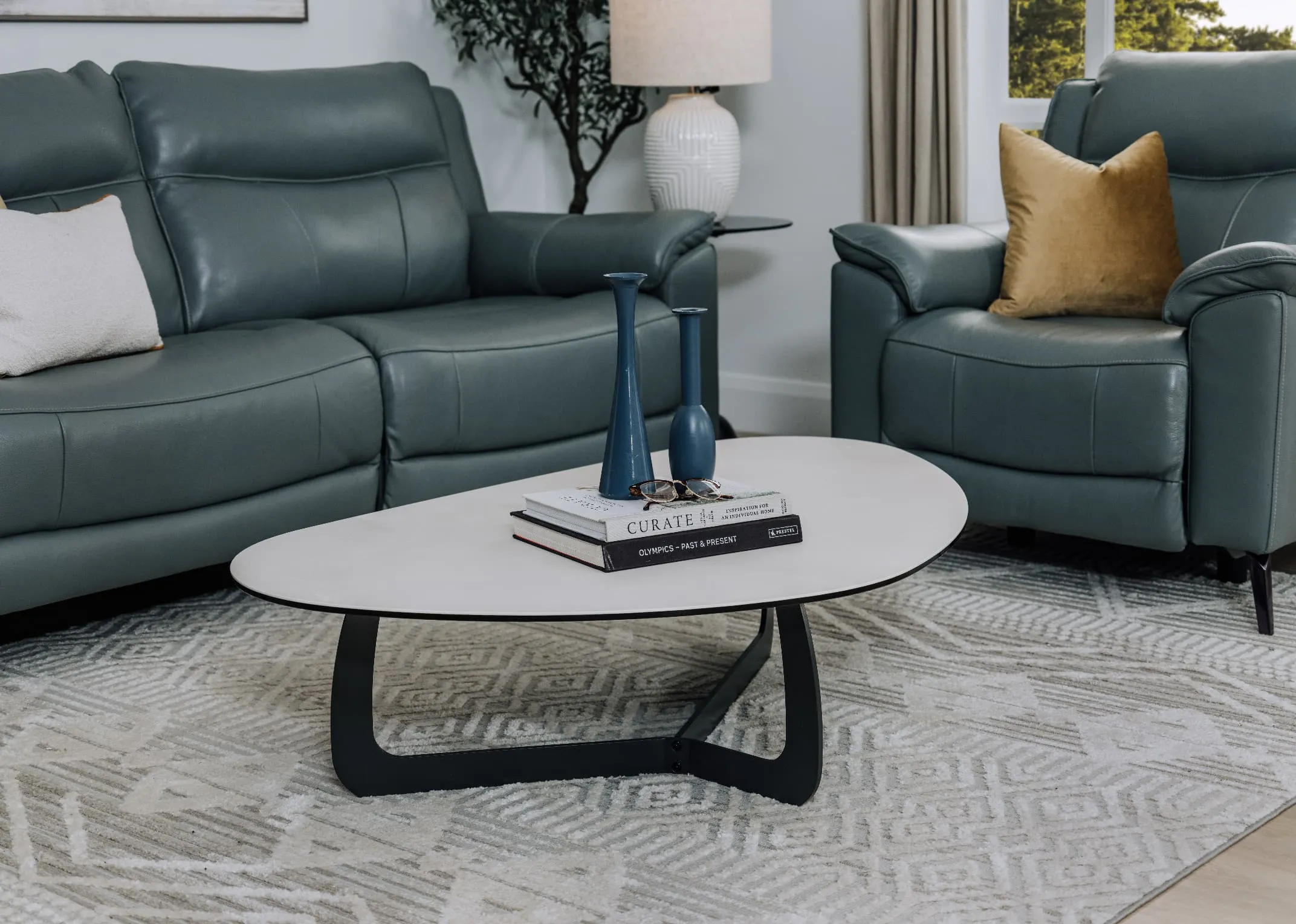 Off-White Ceramic Coffee Table - Sheraton