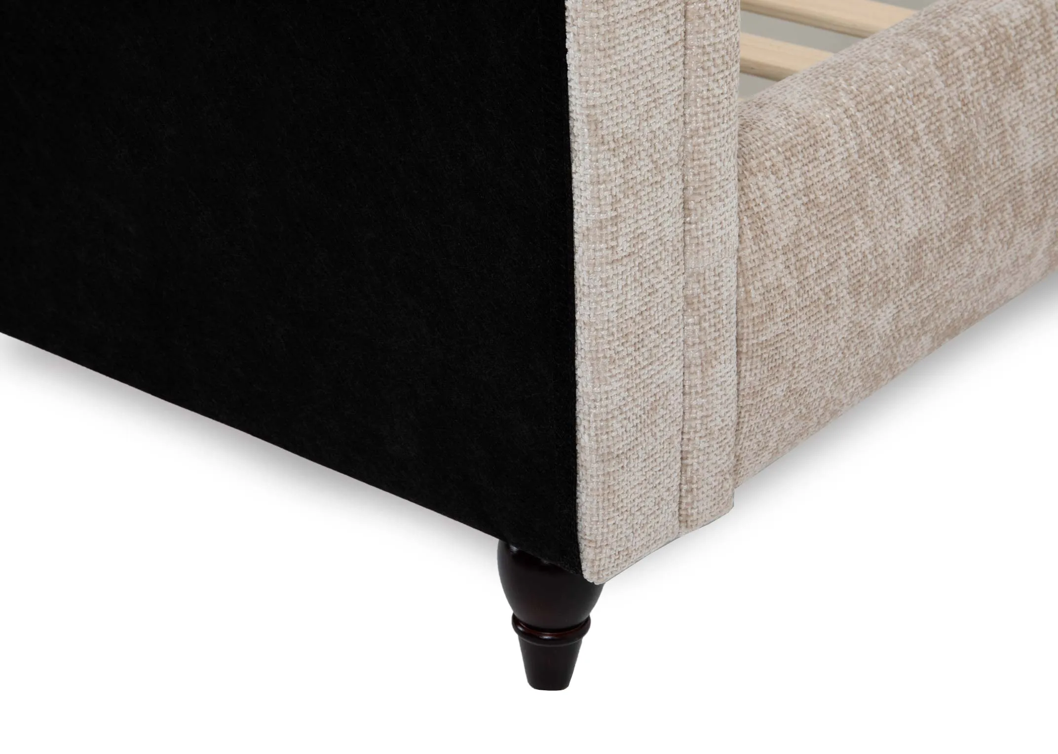 A dimension image of the Duchess 4ft6 Beige Bedframe with 159cm x 236.5cm x 119cm