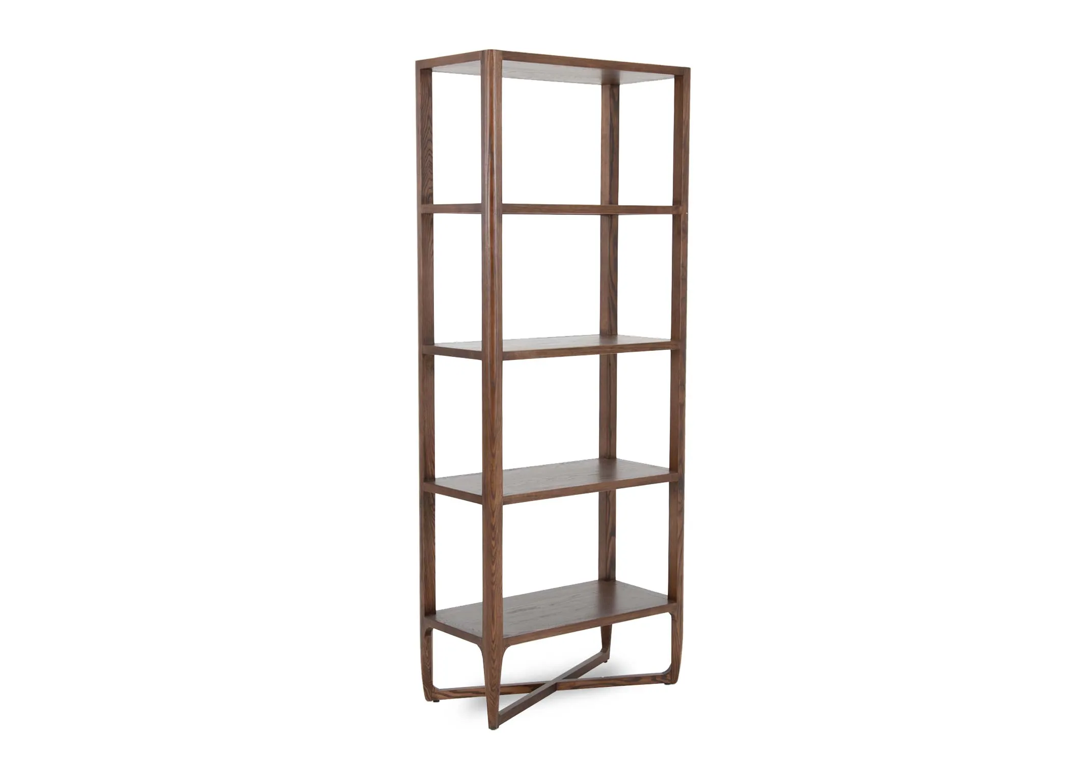 Brown Ash Open Shelf Unit - Cameo