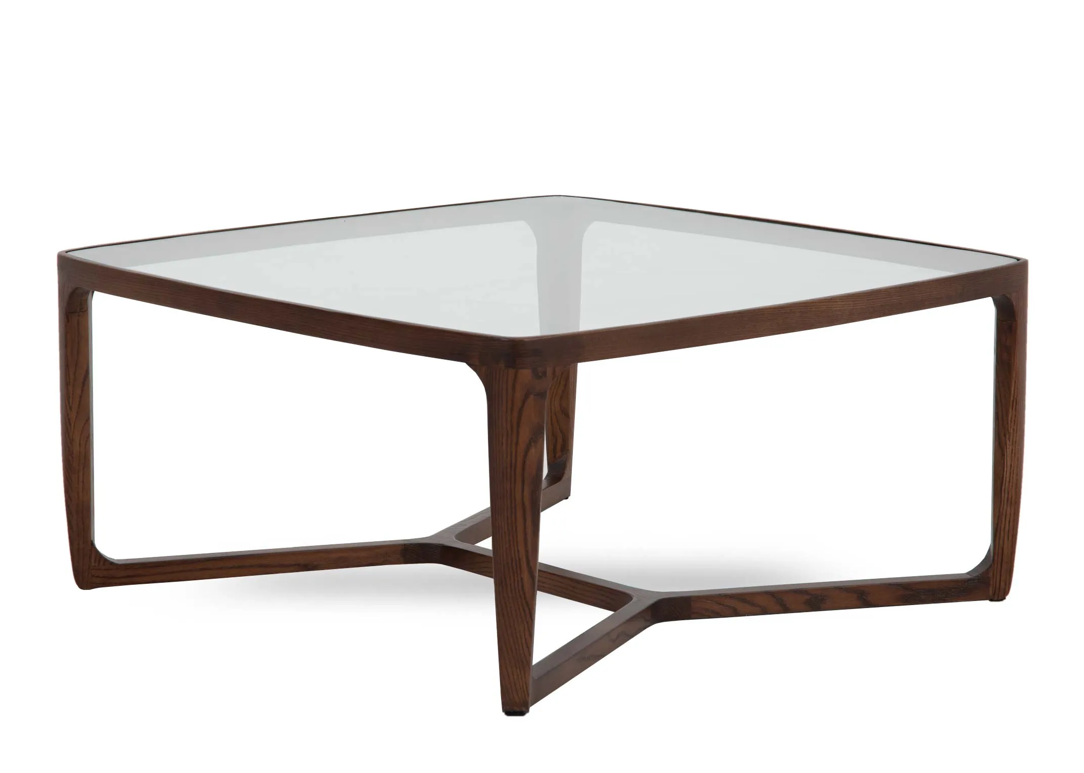 Brown Ash & Glass Top Coffee Table - Cameo