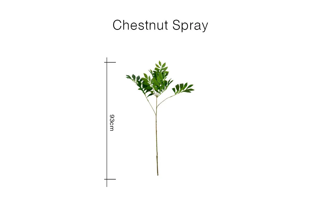A dimension image of the Chestnut Spray with 93cm