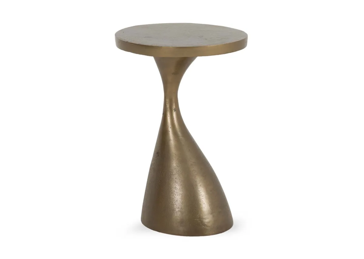 Brass Round Side Table - Bulan
