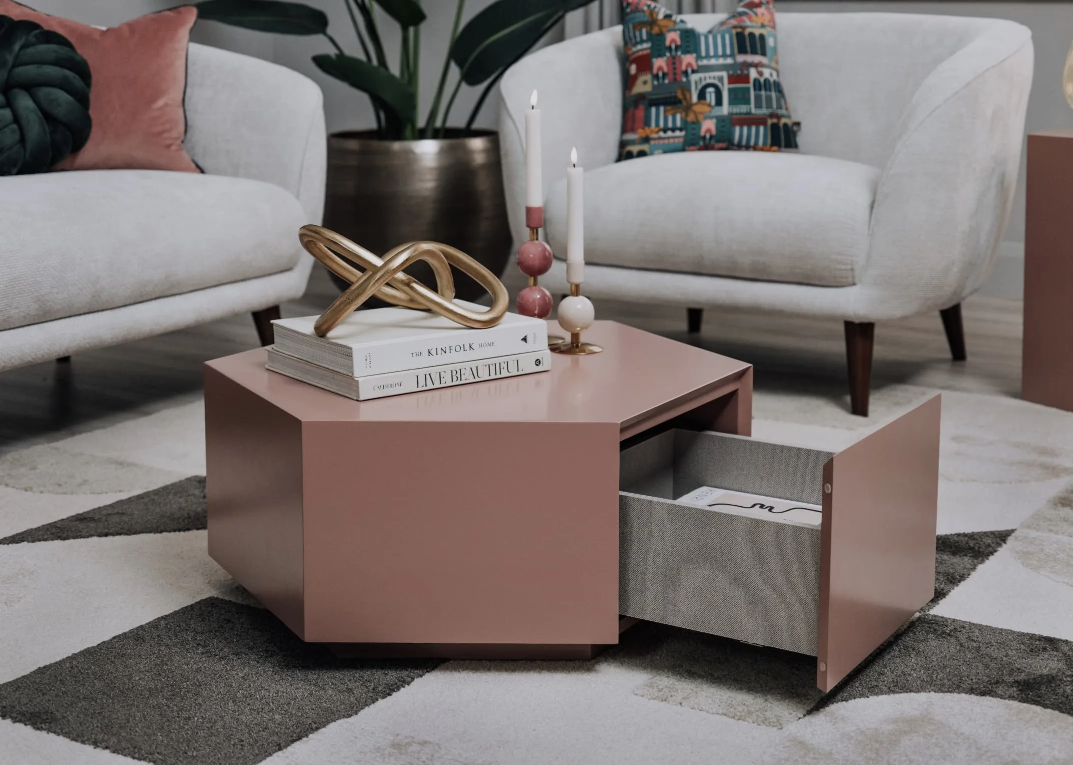 1 Drawer Matt Brown Coffee Table - Jonas