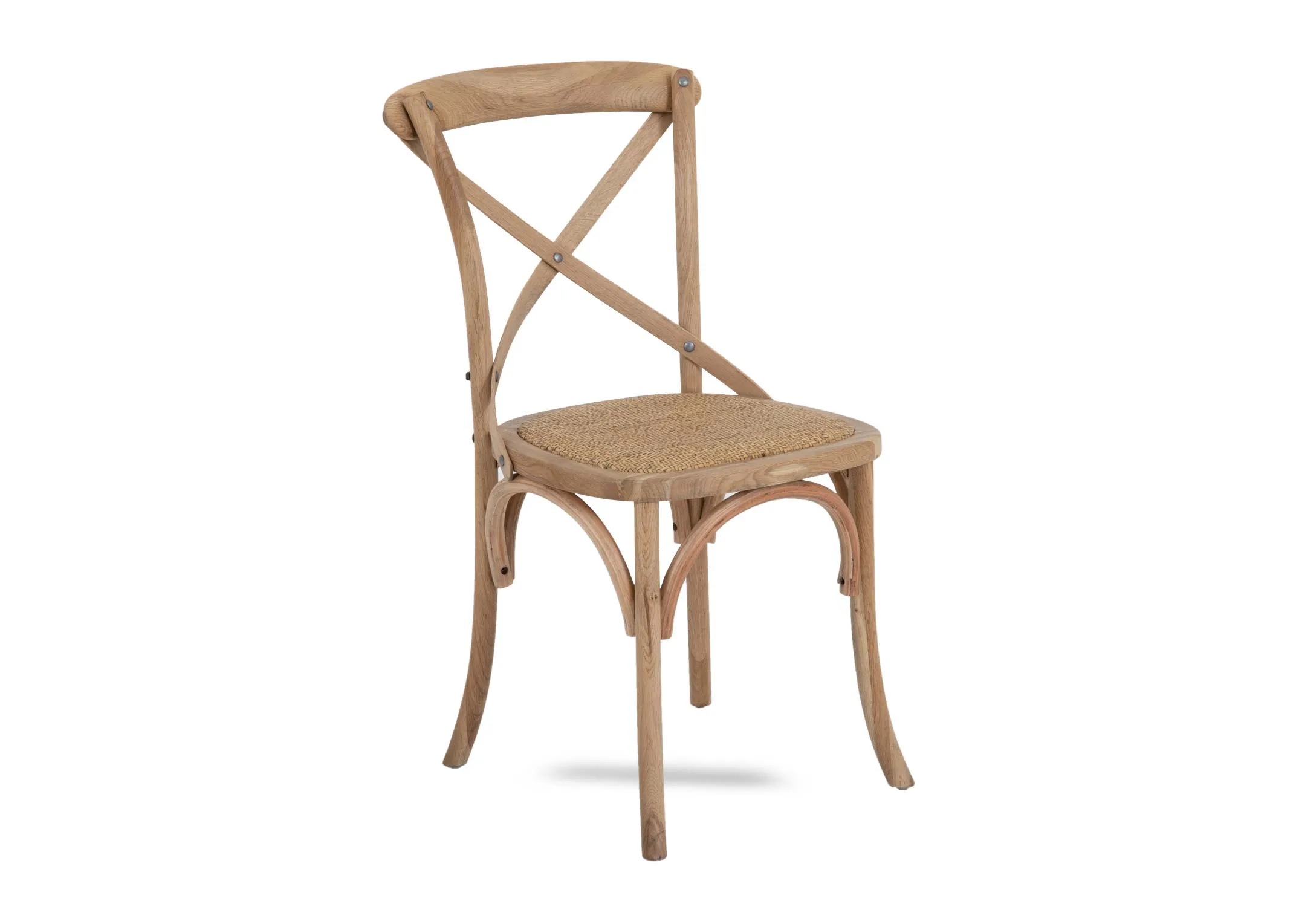 Rustic Oak X Back Dining Chair - Tavern