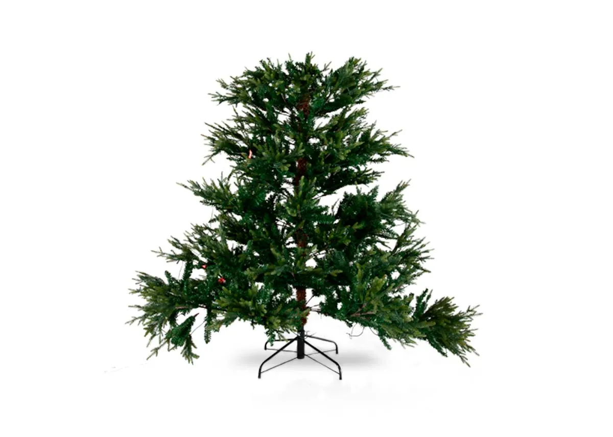 A prelit artificial 7ft Christmas tree from EZ Livings Douglas range. Front view of part 2 of 3 assembly parts