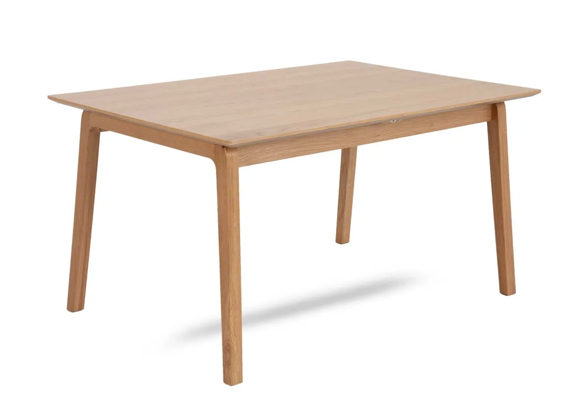 190cm - 290cm Natural Oak Dining Table - Bari