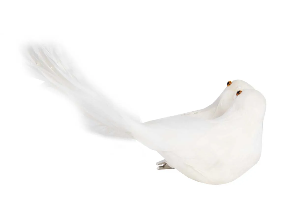 A dimension image of set of 2 doves with 18cm x 10cm